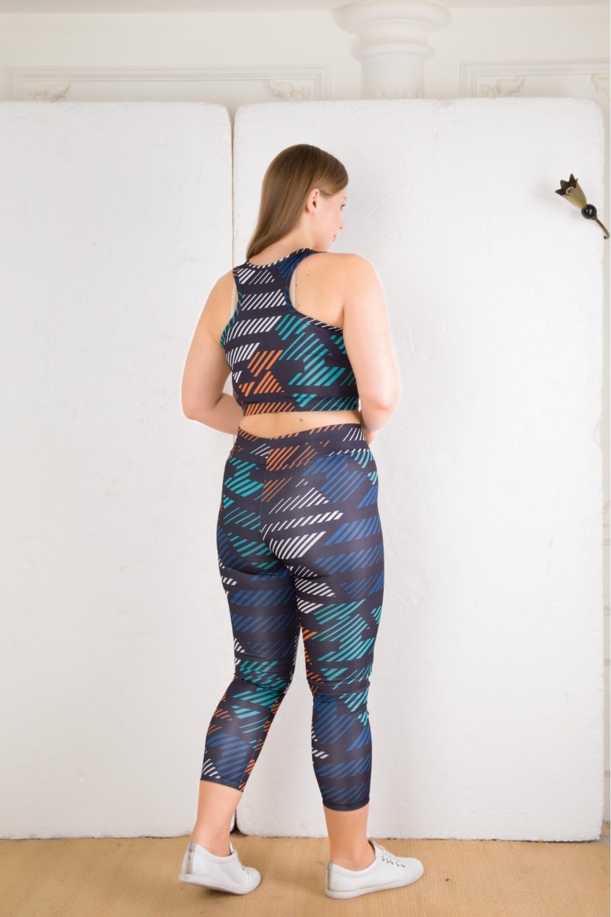 Hafif Kumaşlı Dört Yönlü Esnek Sporcu Tayt Büstiyer Takımı Lady 1510 - Görsel