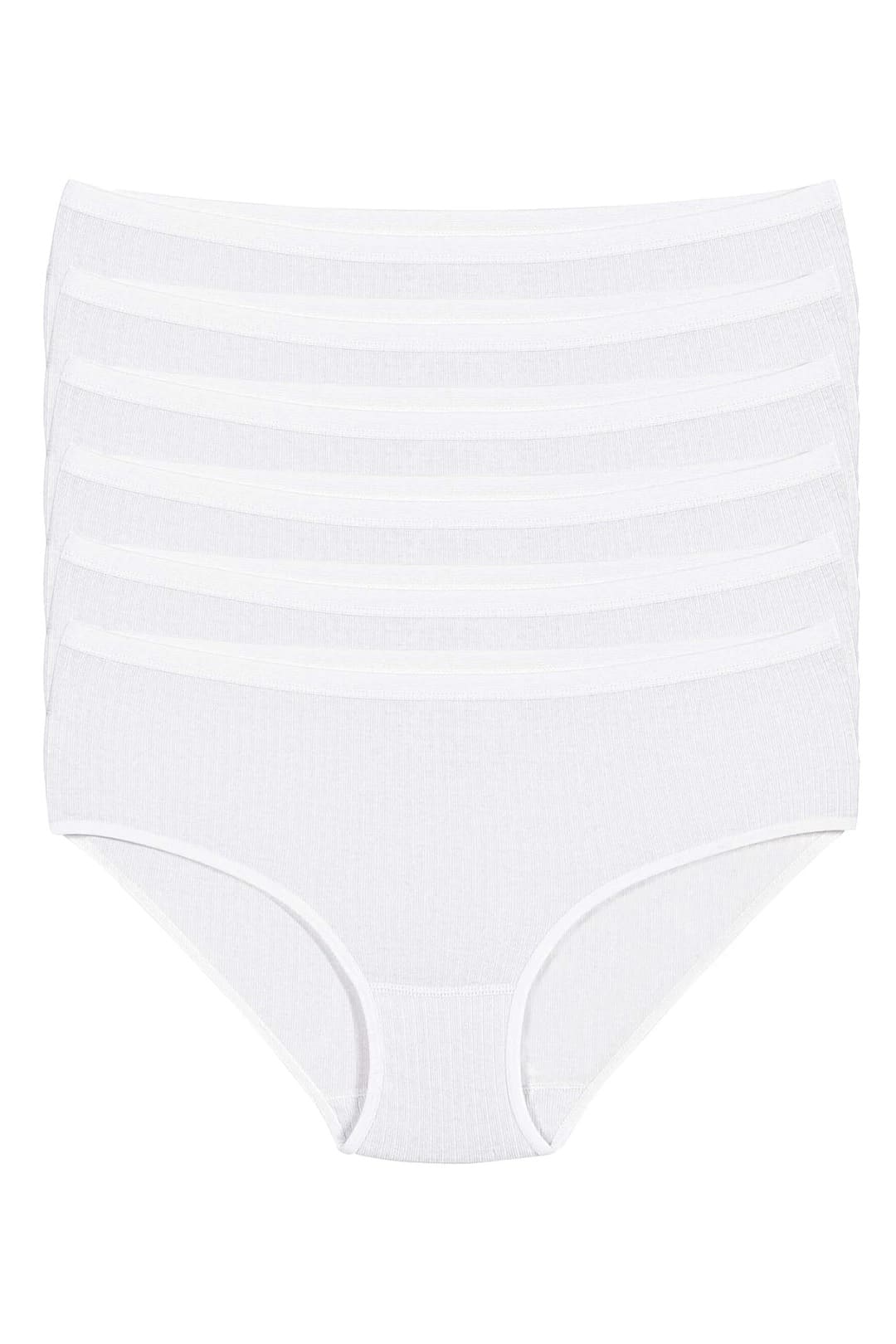 Beyaz Yüksek Bel Pamuk Kadın Bato Külot Yıldız 3585 - Beyaz