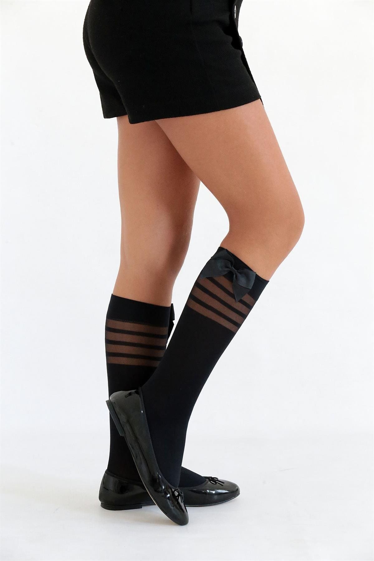 Pamuklu Kaydırmaz Çocuk Çorap Siyah Daymod 2221002 - Siyah