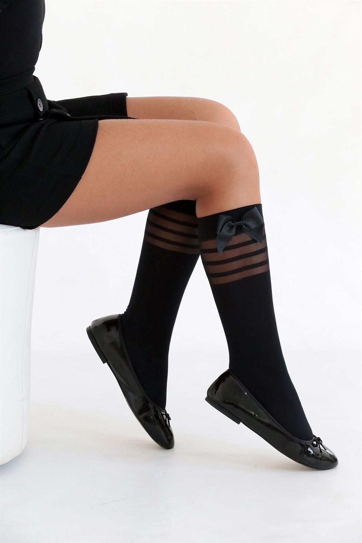 Pamuklu Kaydırmaz Çocuk Çorap Siyah Daymod 2221002 - Siyah