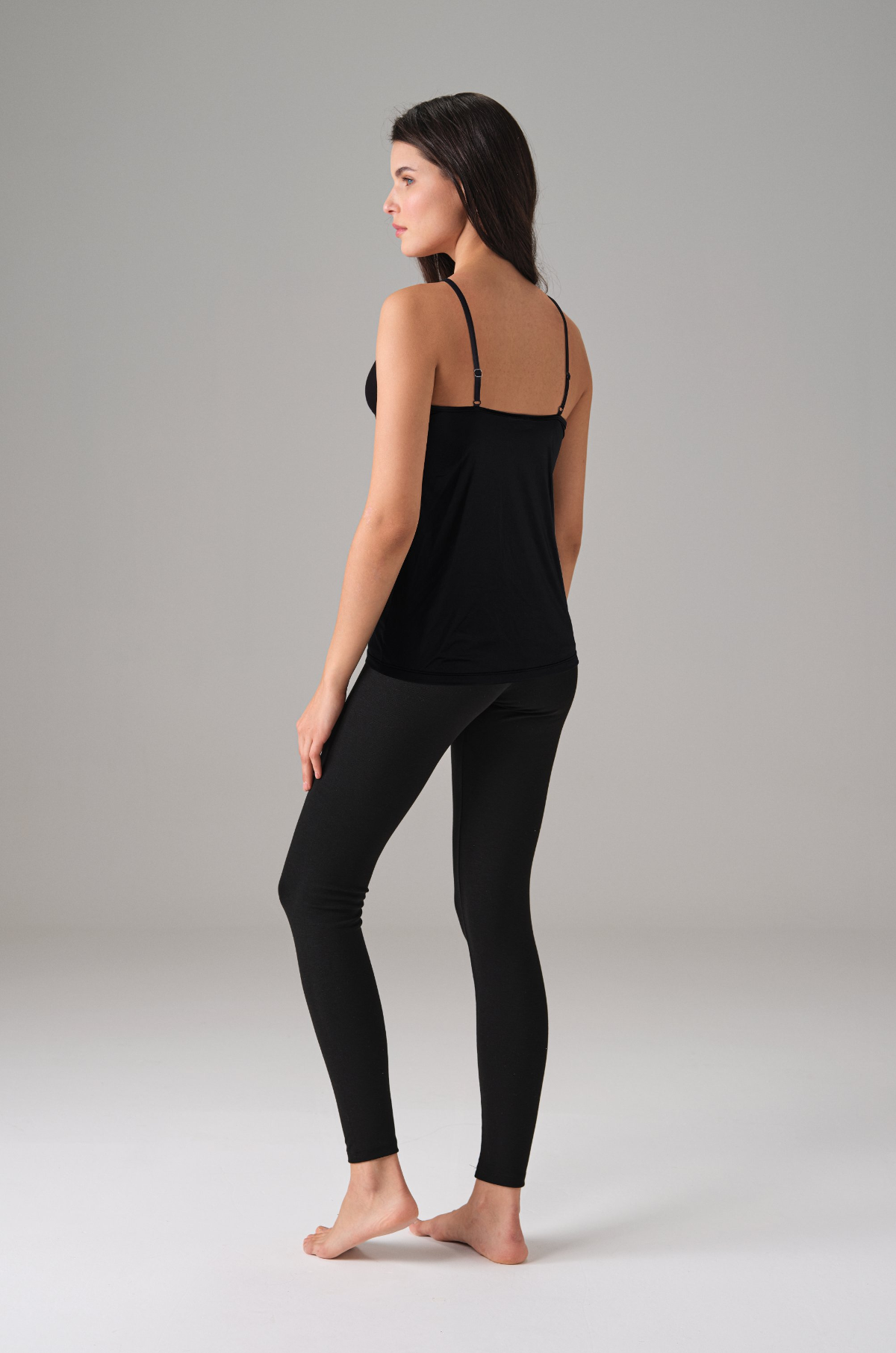 Dantel V Yaka Askılı Kadın Atlet Doreanse 9339 - Siyah