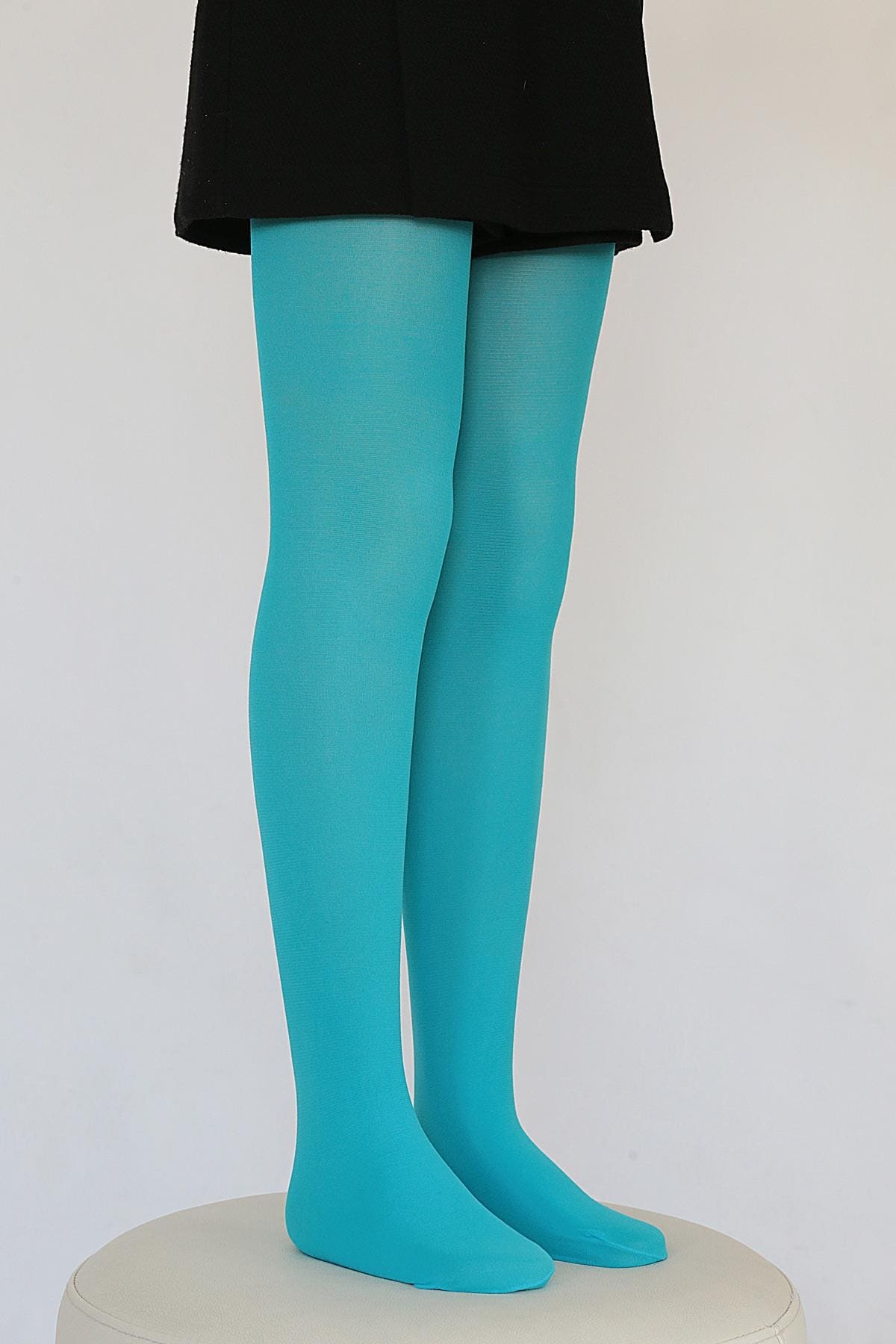 Kaydırmaz Tabanlı Pamuklu Çocuk Külotlu Çorap Daymod 2112001 - Nefti Yeşil