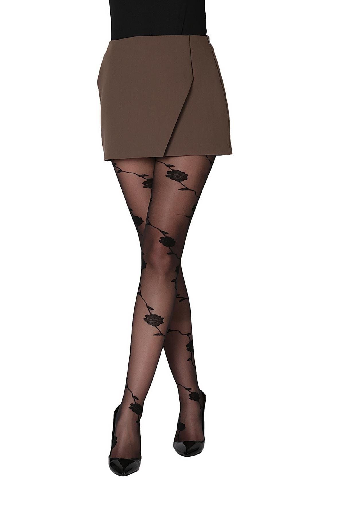 Düşük Denye Kalınlığı Tek Renk Külotlu Çorap Daymod 1121115 - Siyah