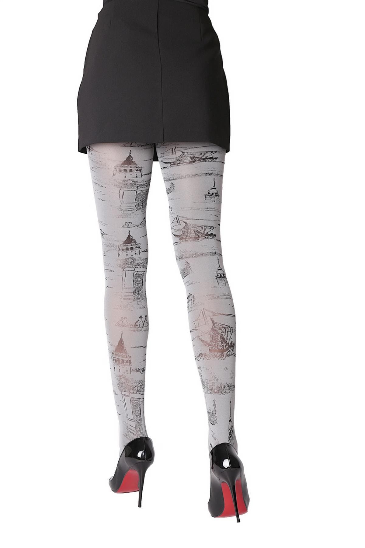 Düşük Denye, Likralı Kadın Külotlu Çorap Daymod 1122151 - Gri