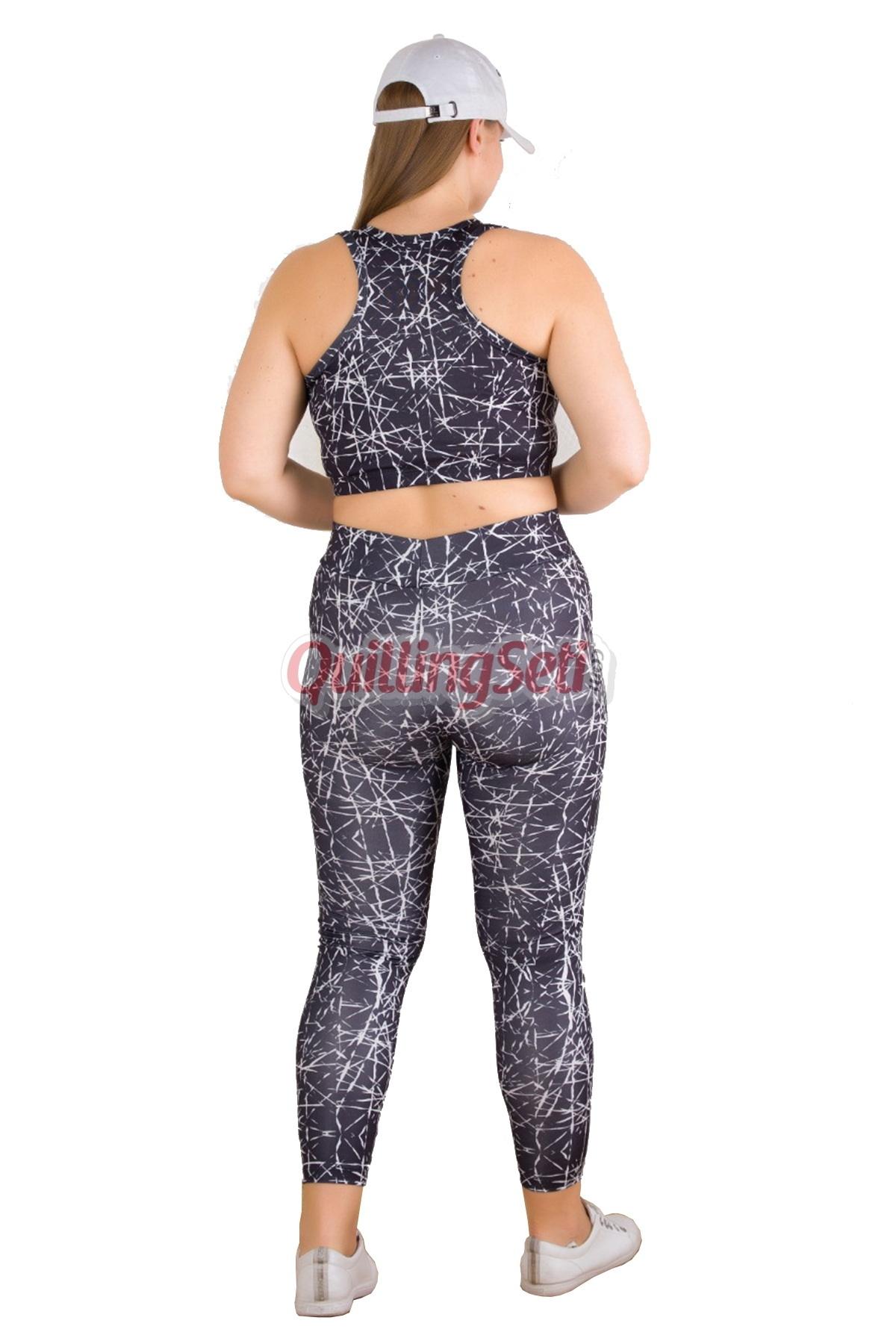 Dört Yönlü Esnek Büyük Beden Spor Takım Lady 1512 - Görsel