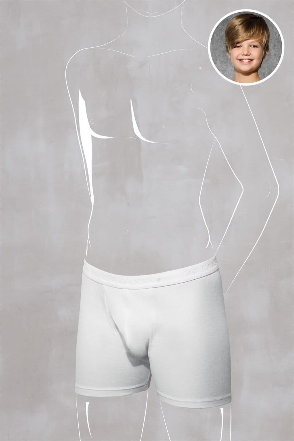 Pamuklu Esnek Boxer Doreanse 550 - Beyaz