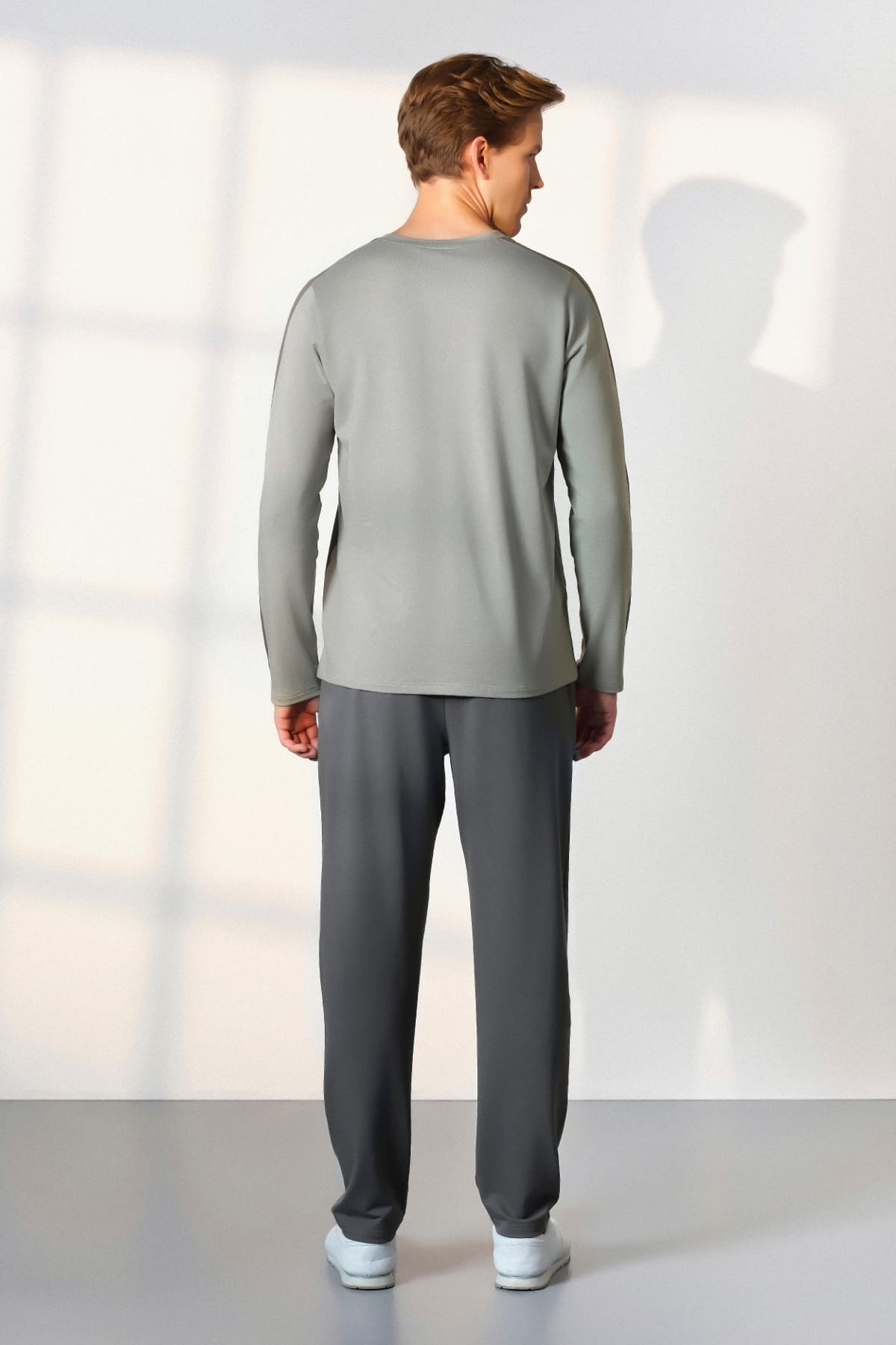 Gri Modal Pamuk Erkek T-Shirt Pijama Takımı Doreanse 254548 - Gri
