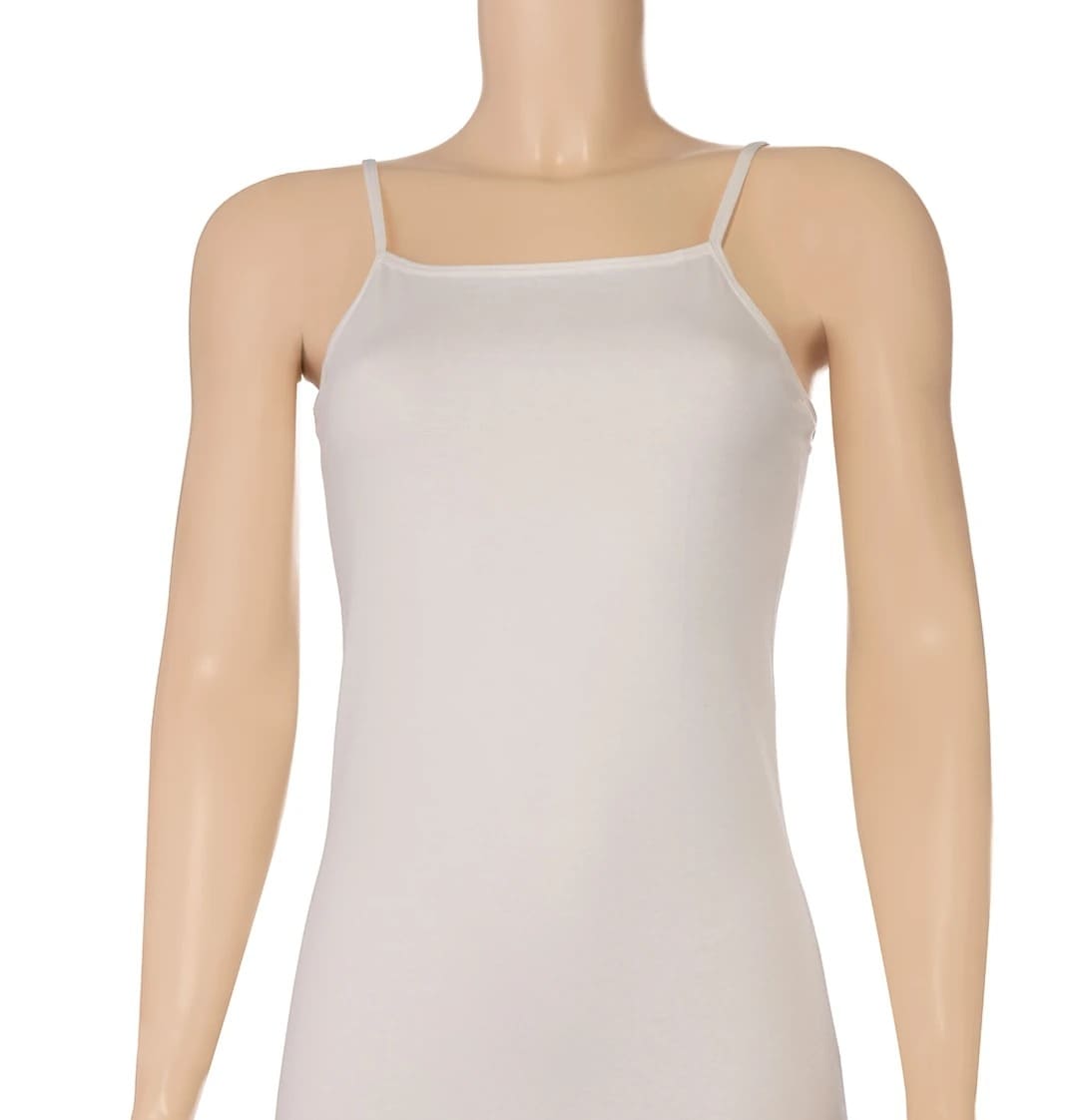 Likralı İp Askılı Kadın Atlet Ekru Yıldız 2232 - Ekru