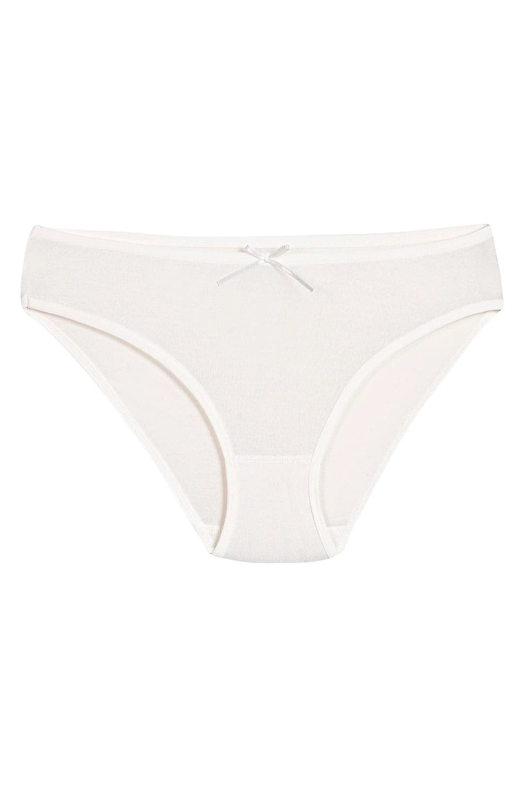 Yüksek Bel Bambu Külot 6'lı Paket Yıldız 3912 - Ekru