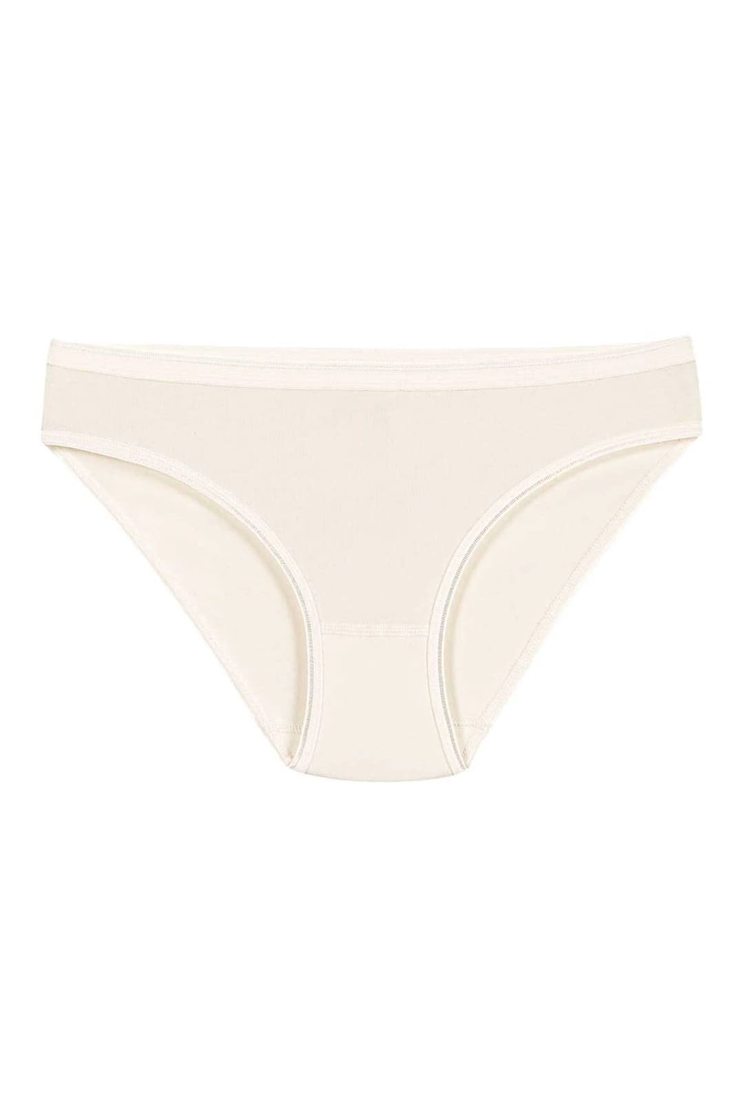 Pamuklu Yüksek Bel Bikini Külot Yıldız 3728 - Ekru