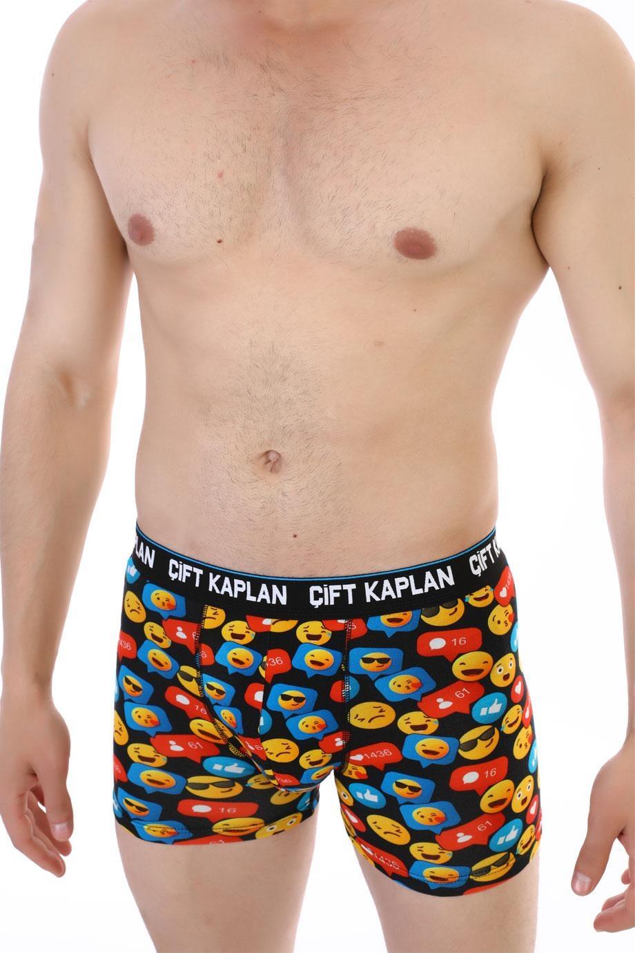 Yumuşak Pamuklu Esnek Bel Boxer Çift Kaplan 796 - Görsel