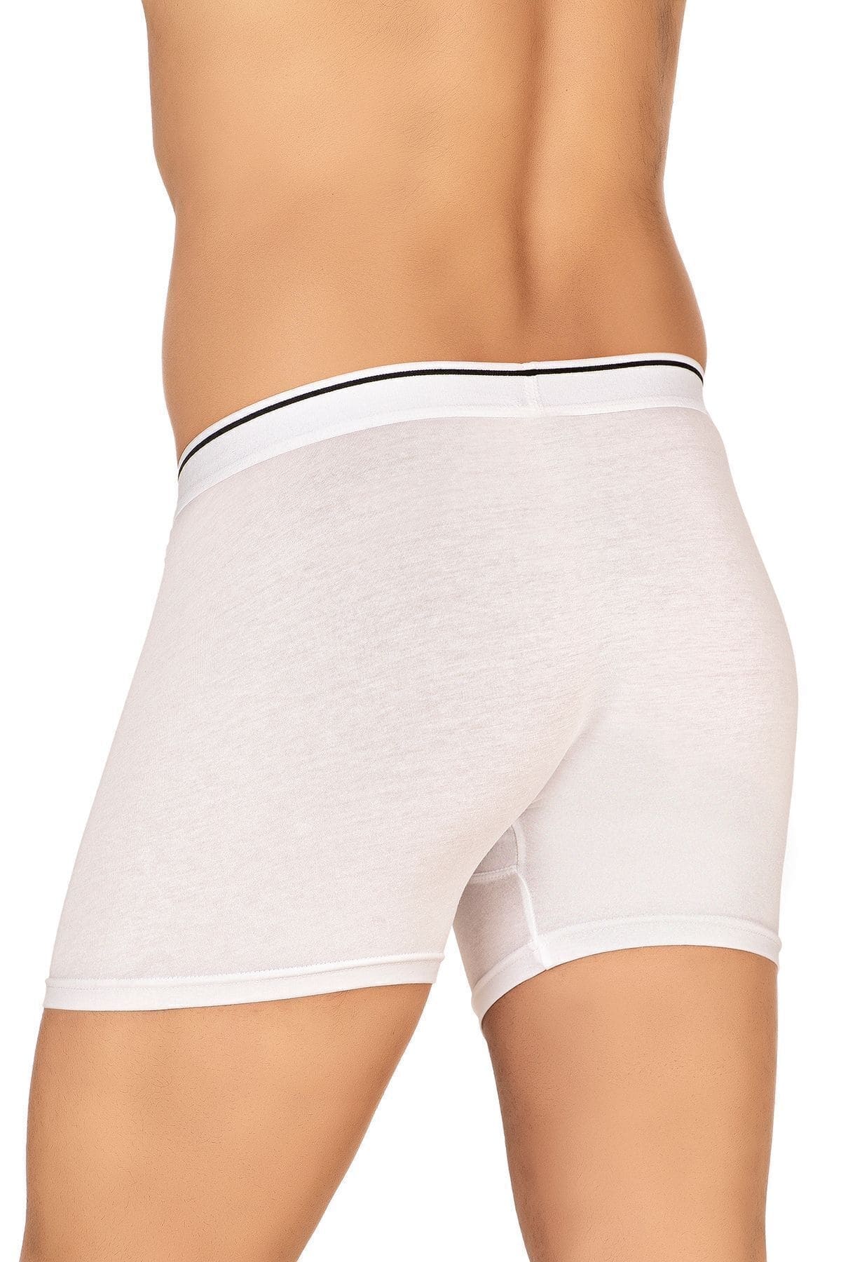 Modal Pamuklu Esnek Bel Boxer Şort Özkan 11256 - Beyaz