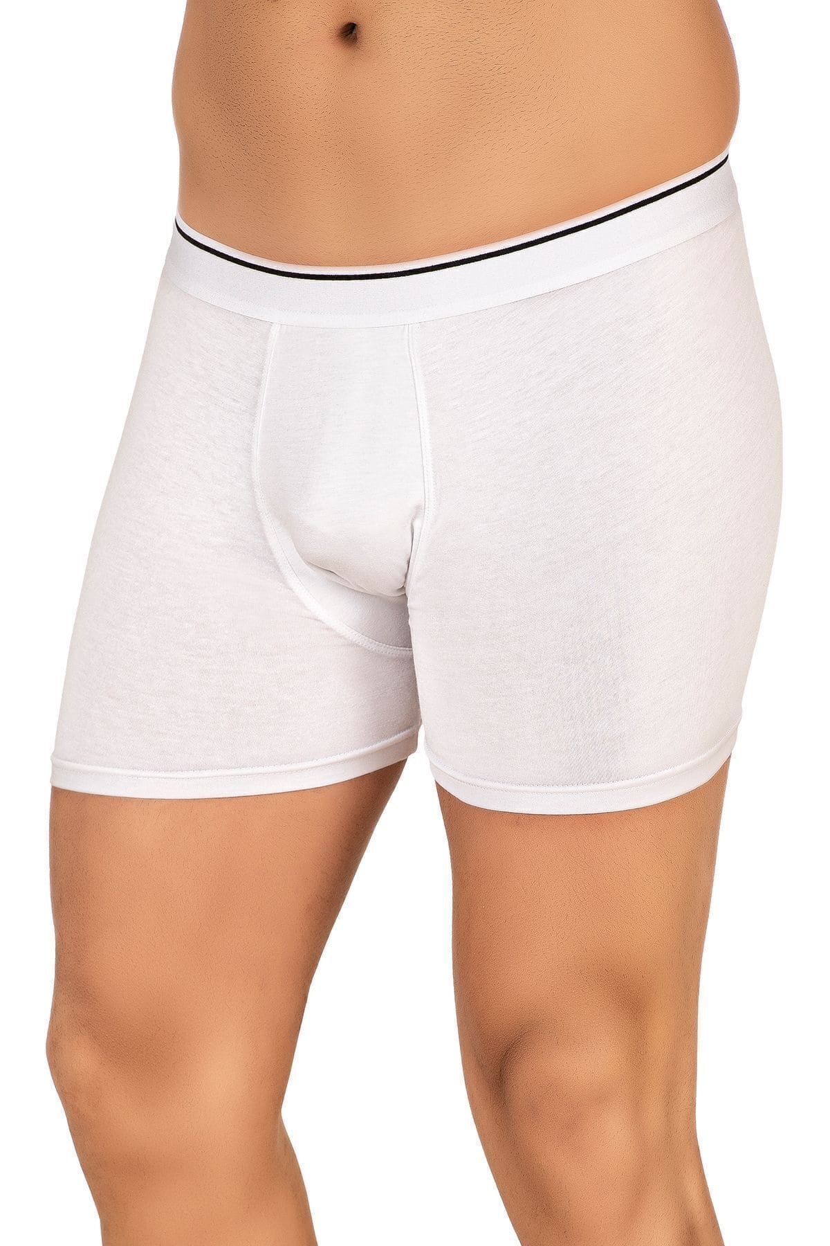 Modal Pamuklu Esnek Bel Boxer Şort Özkan 11256 - Beyaz