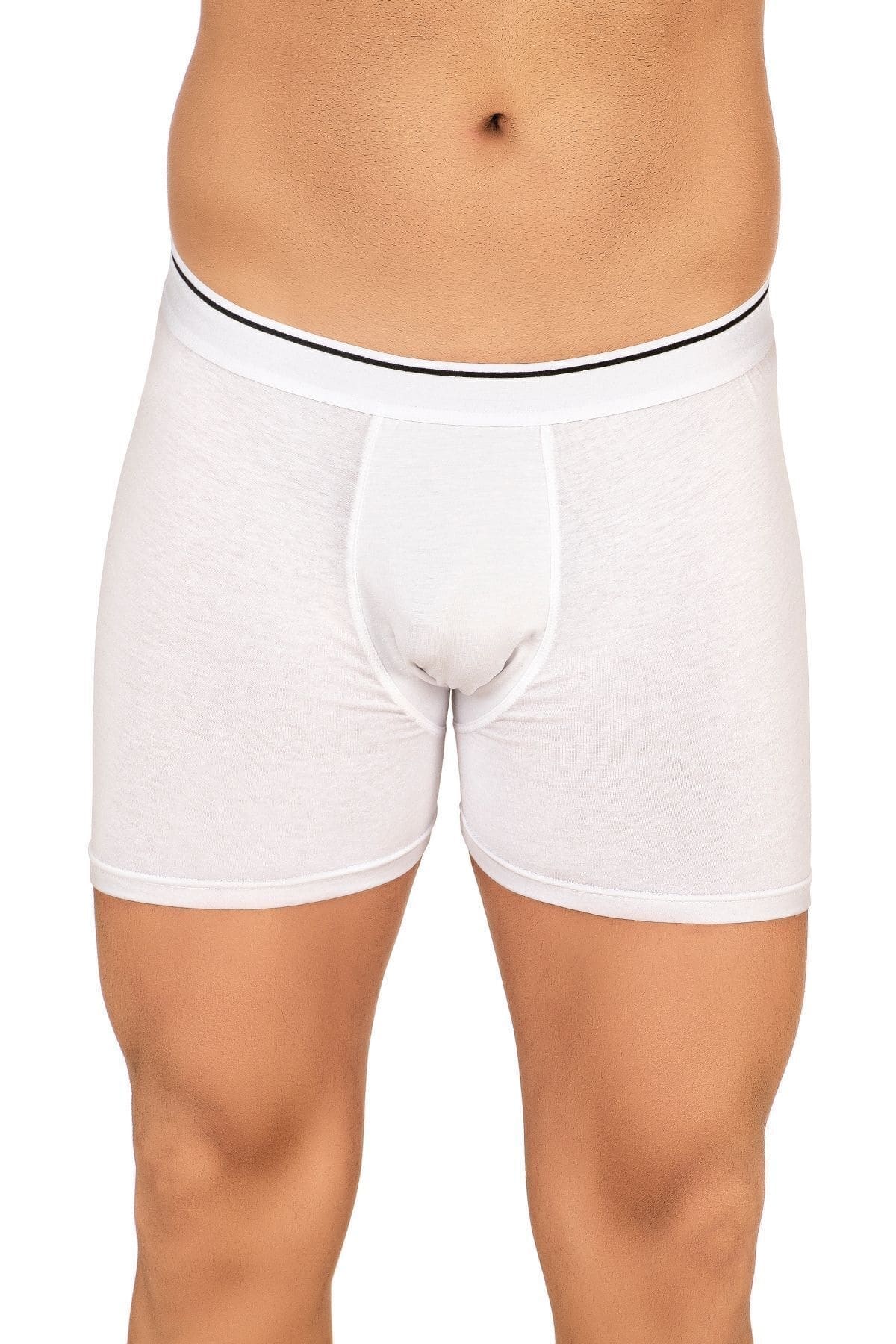 Modal Pamuklu Esnek Bel Boxer Şort Özkan 11256 - Beyaz
