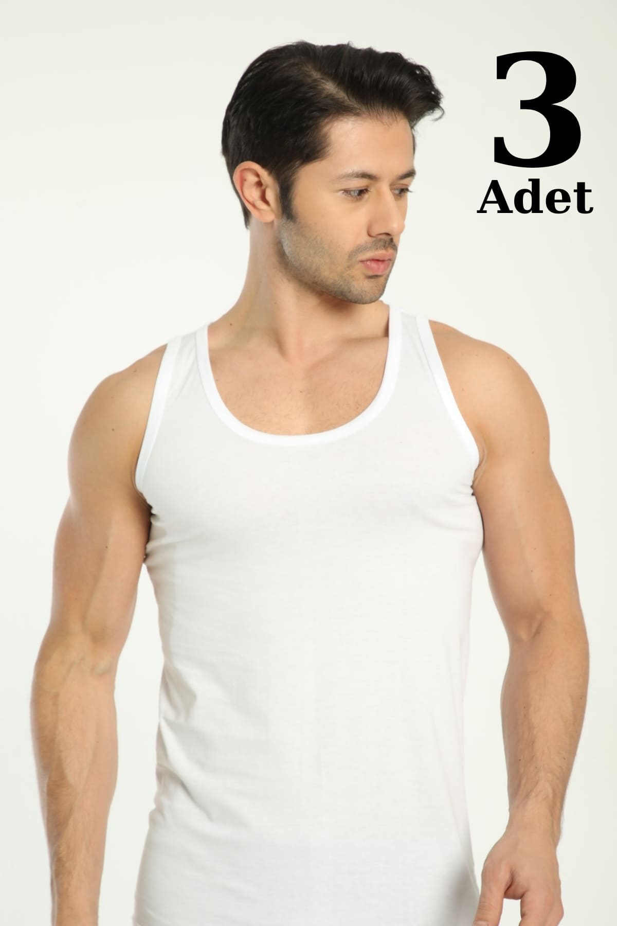 Pamuk Penye Süprem Askılı Atlet Arma Yıldız 1108 - Beyaz