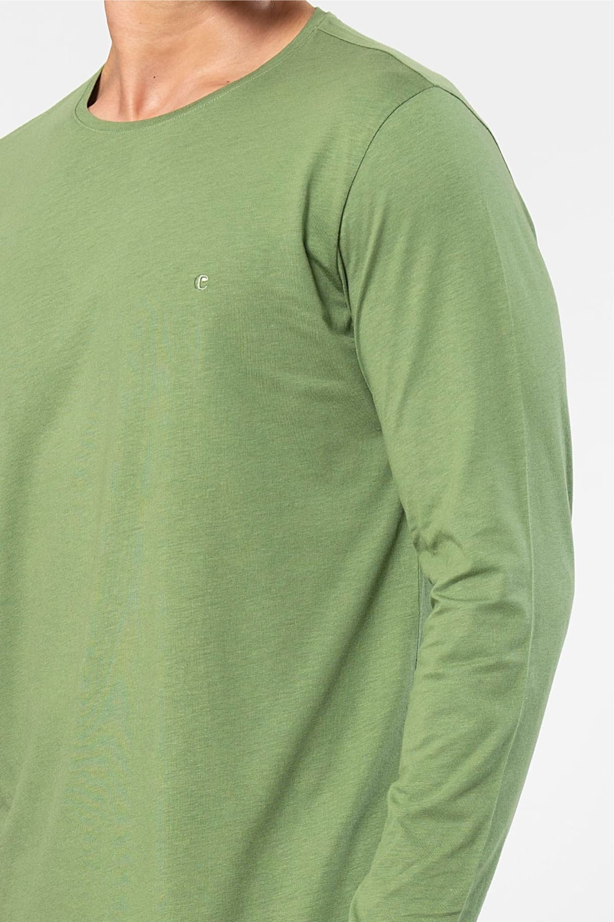 Uzun Kollu Modal Pamuklu Pijama Takımı Cacharel 2244 - Yeşil