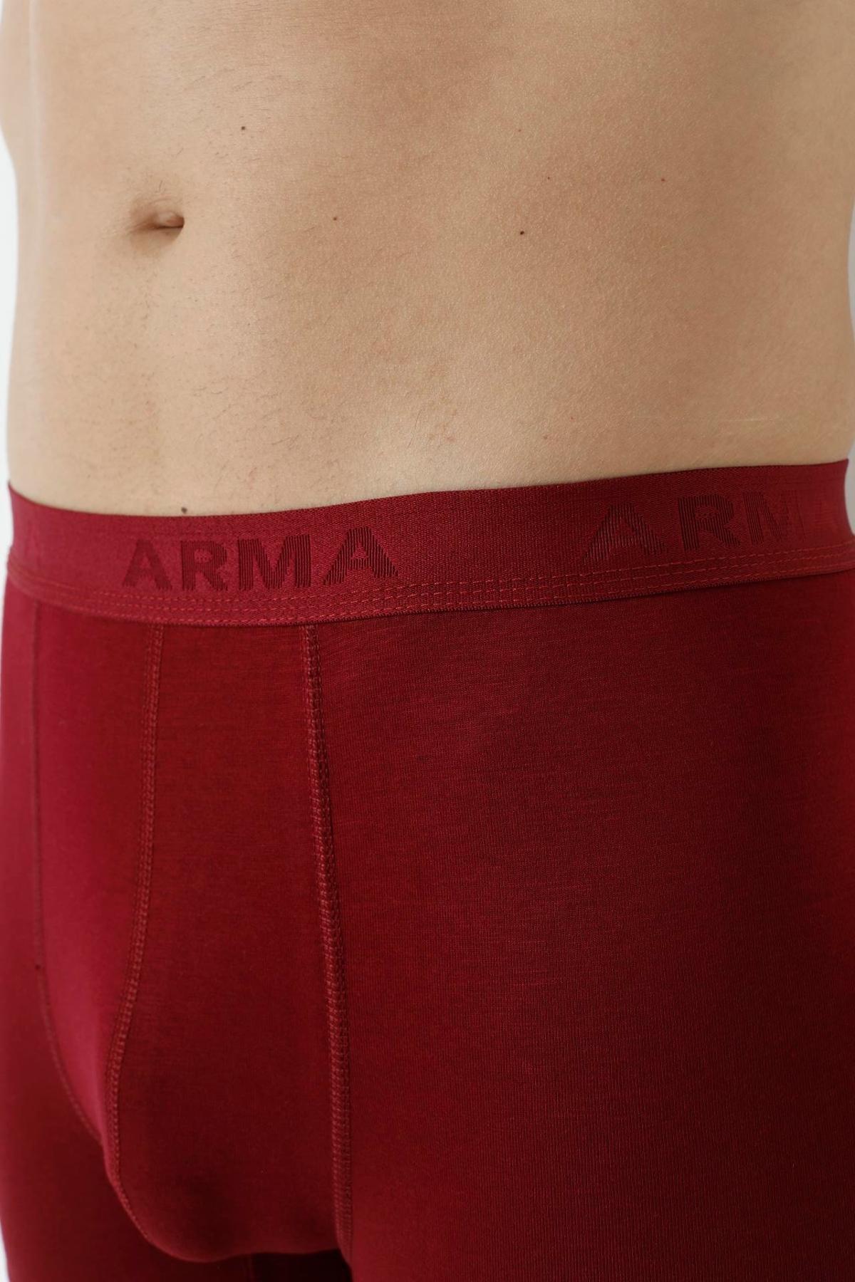 Bambu Esnek Bel Boxer 3lü Paket Arma Yıldız 1172 - Bordo