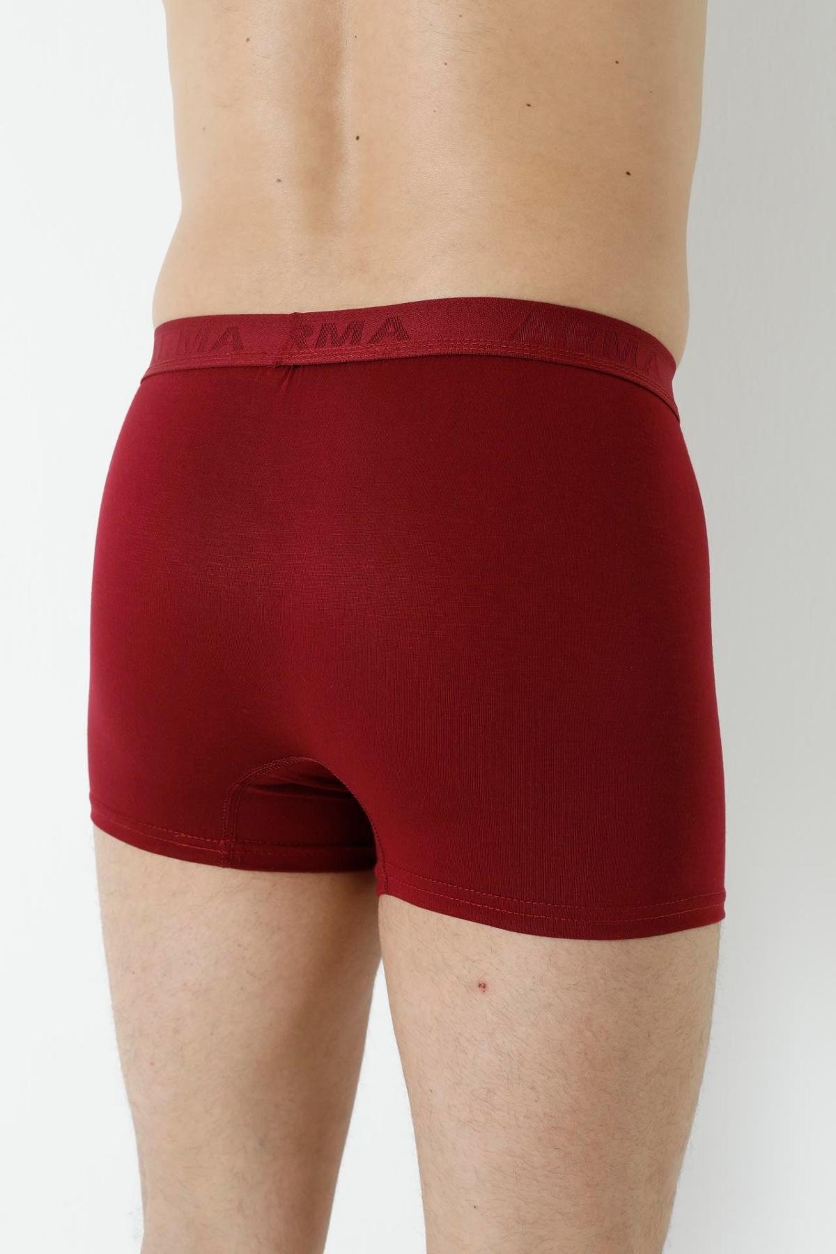 Bambu Esnek Bel Boxer 3lü Paket Arma Yıldız 1172 - Bordo