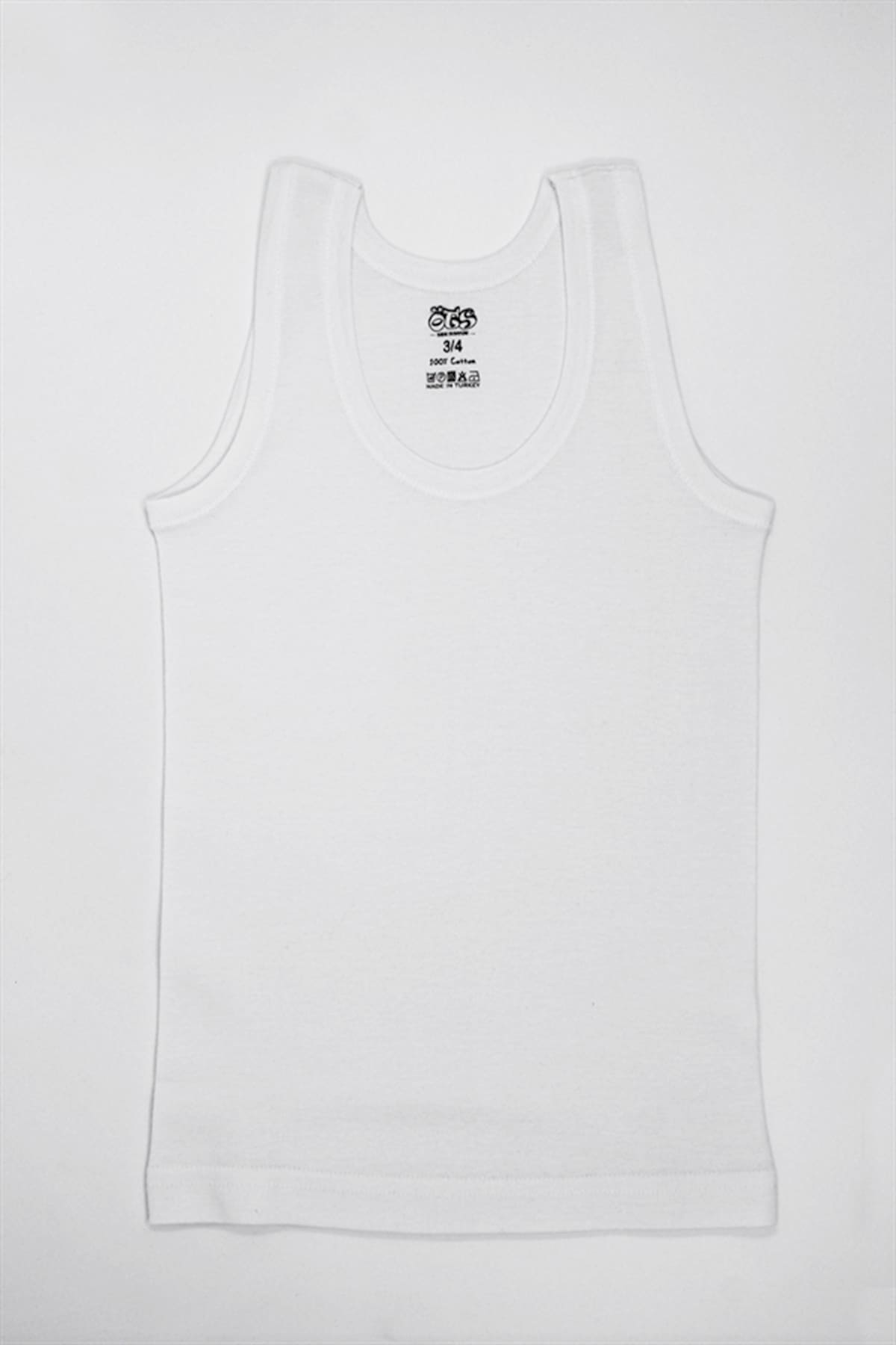 Pamuk Ribana Atlet Paketi Erkek Çocuk Öts 7005 - Beyaz