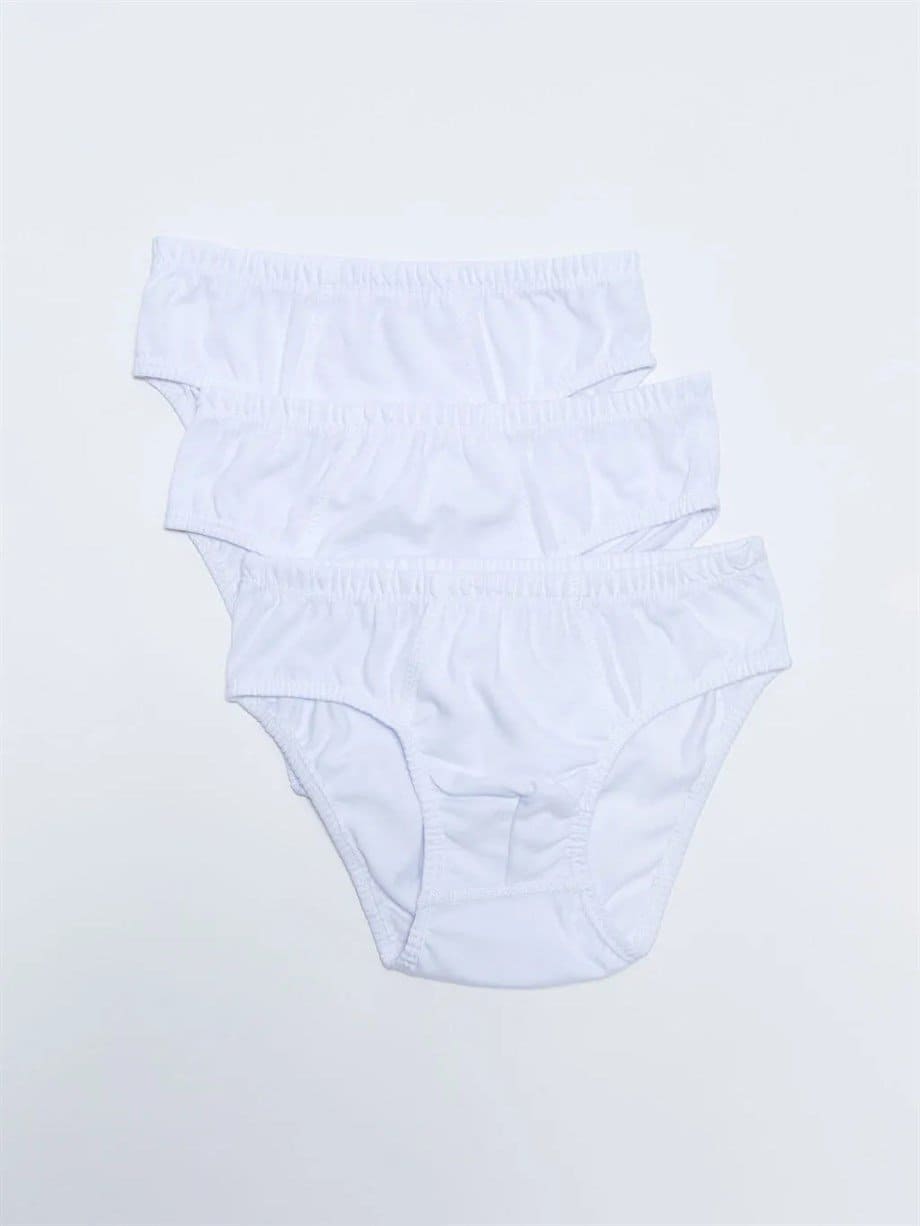 %100 Pamuklu Erkek Çocuk Külot 3'lü Paket Arma Yıldız 5525 - Beyaz