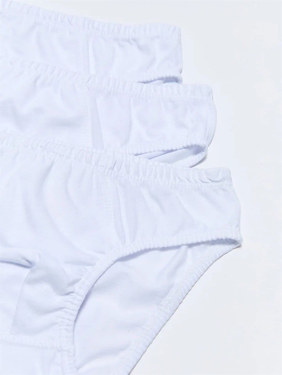 %100 Pamuklu Erkek Çocuk Külot 3'lü Paket Arma Yıldız 5525 - Beyaz