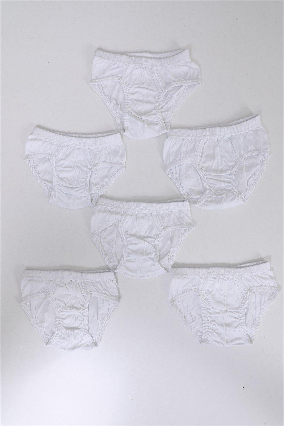 Pamuklu Lastik Bandı ile Konforlu Erkek Çocuk Külot Arma Yıldız 5525 - Beyaz