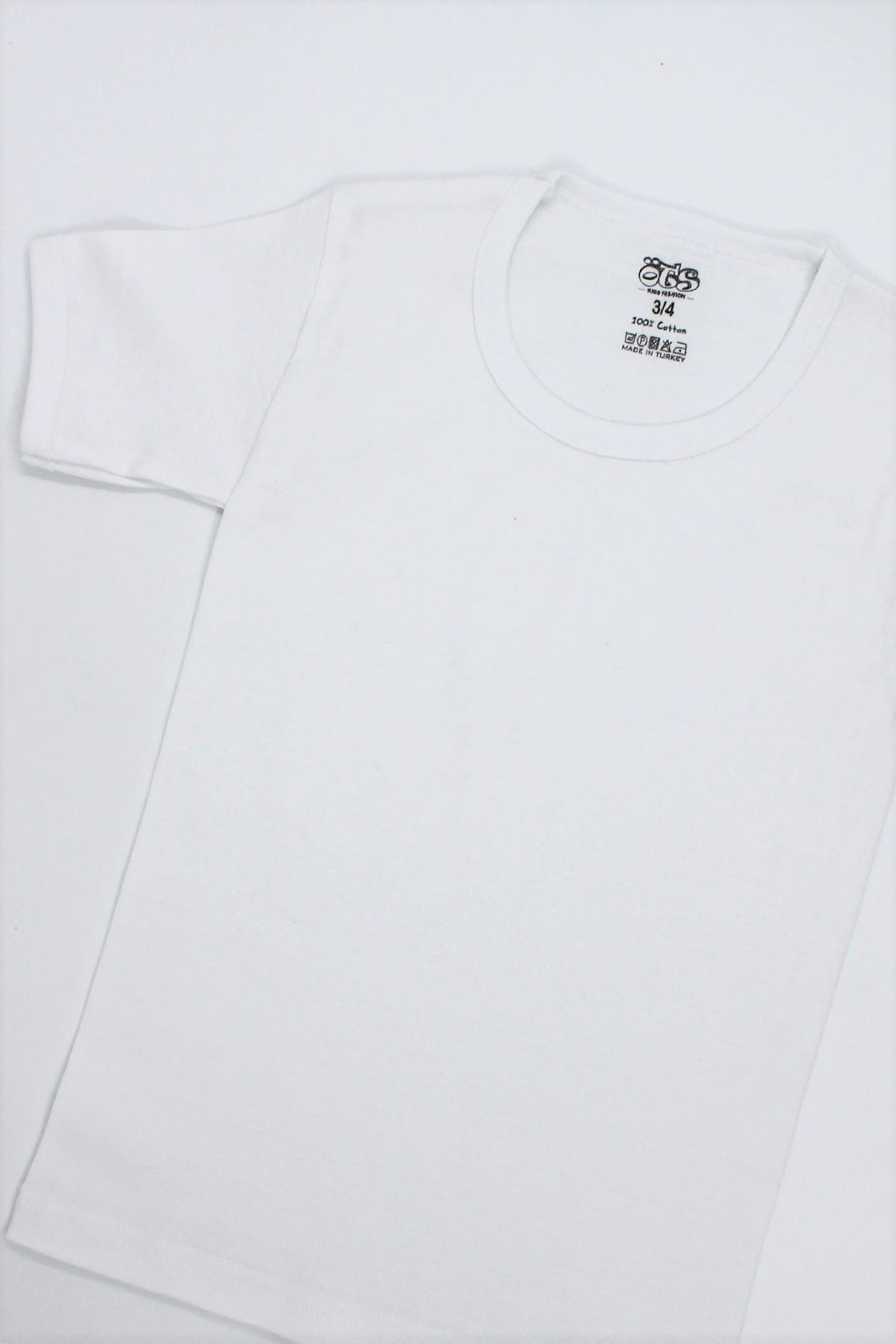 Pamuk Ribana Erkek Çocuk T-shirt Öts 7009 - Beyaz