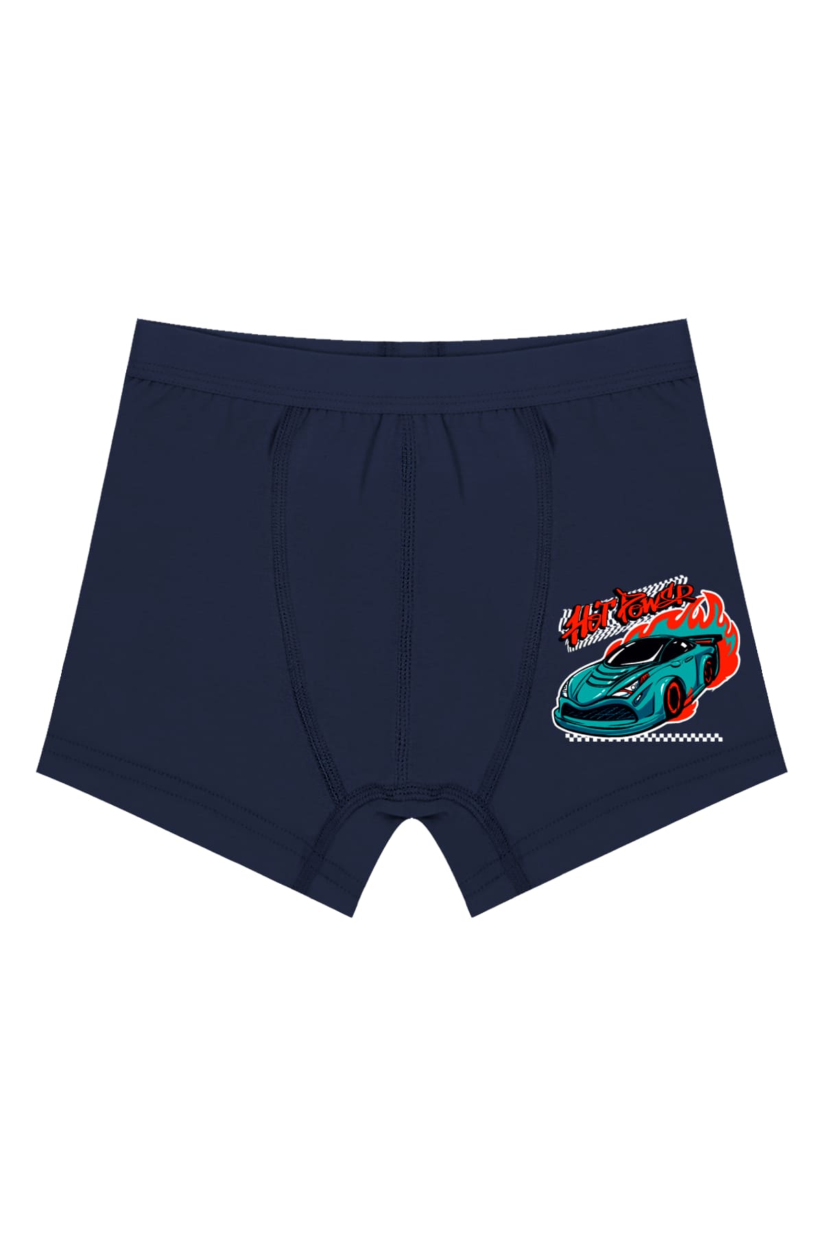 Yüksek Pamuklu Baskılı Erkek Çocuk Boxer Öts 7704 - Lacivert