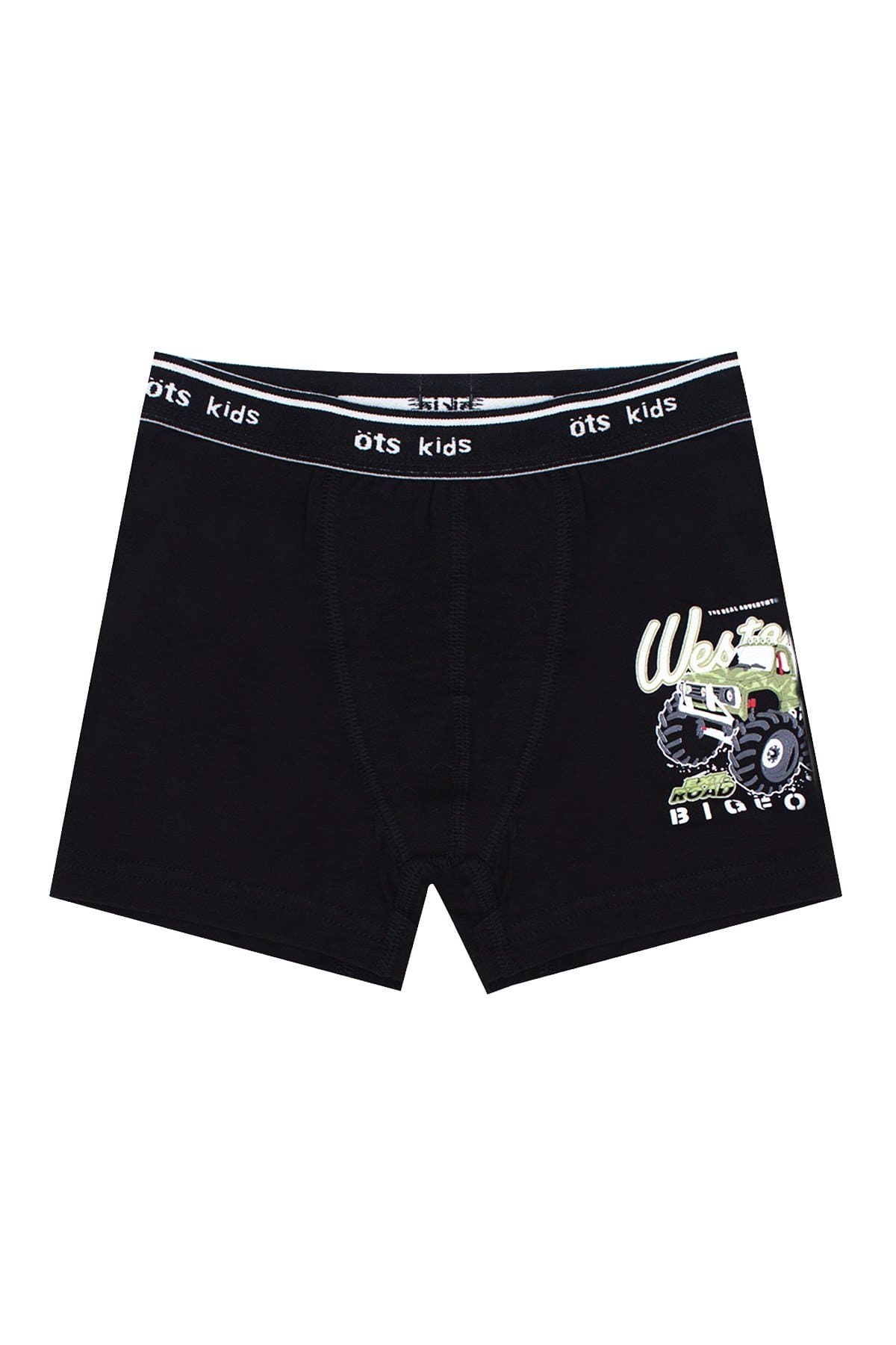 Pamuklu Esnek Boxer Erkek Çocuk Öts 7238 - Siyah