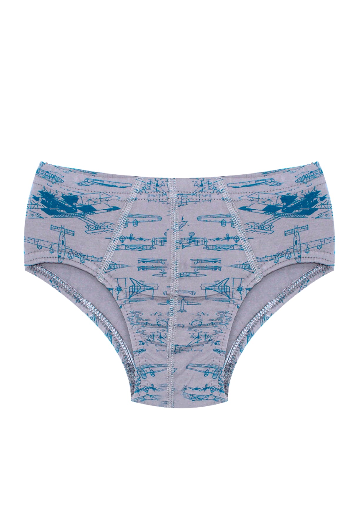 Pamuklu Likralı Erkek Çocuk Külot  Öts 7322 - Füme