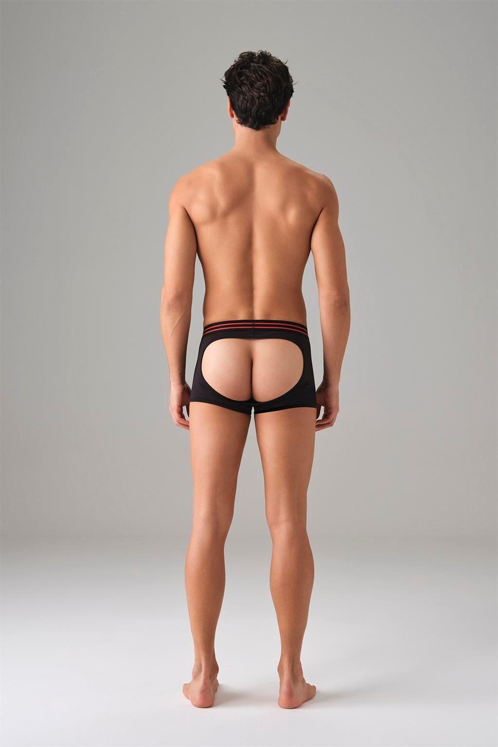 Nefes Alan Somon Renk Jockstrap Boxer Doreanse 1879 - Siyah