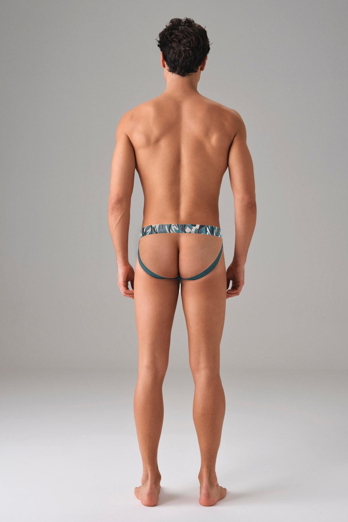 Akuatik Desenli Jockstrap String Doreanse 1024 - Yeşil