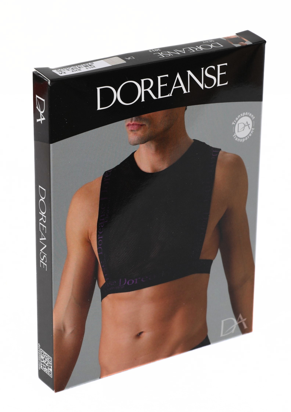 Transparan File Kısa Atlet Polyamid Elastan Doreanse 2013 - Siyah