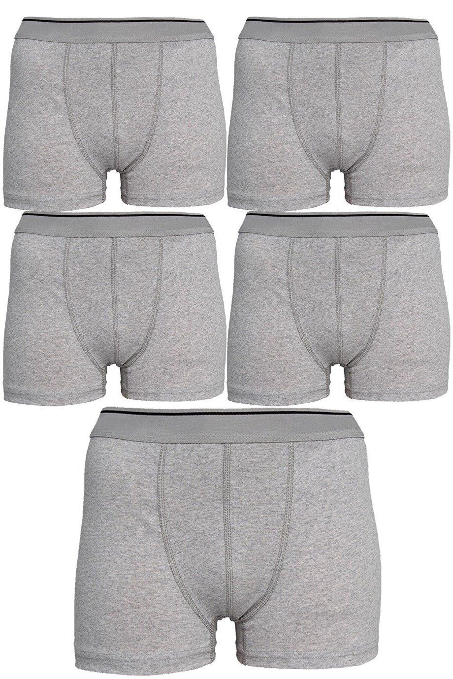 Pamuklu Elastan Gri Boxer Arma Yıldız 1177 - Gri