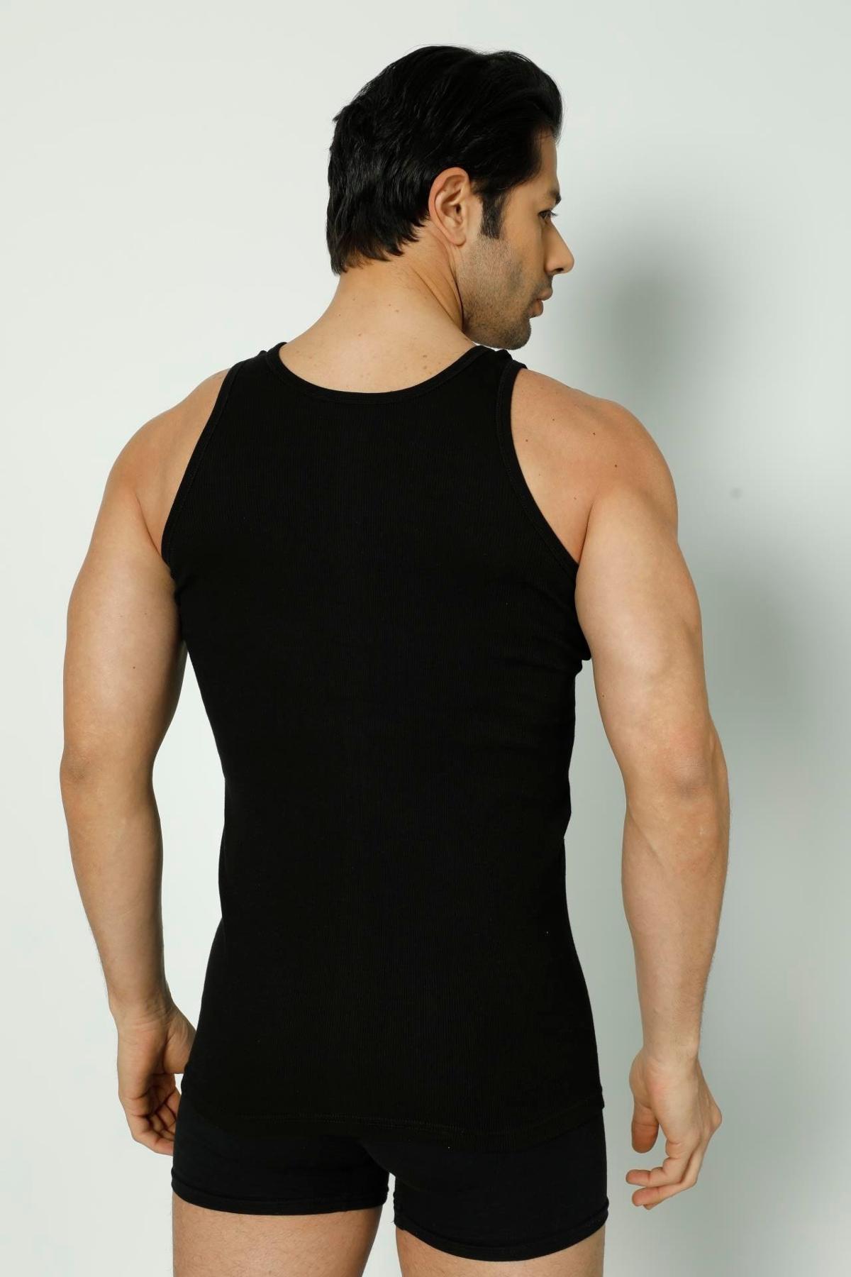 Gri Fitilli Pamuklu Atlet Erkek Arma 1187 - Gri