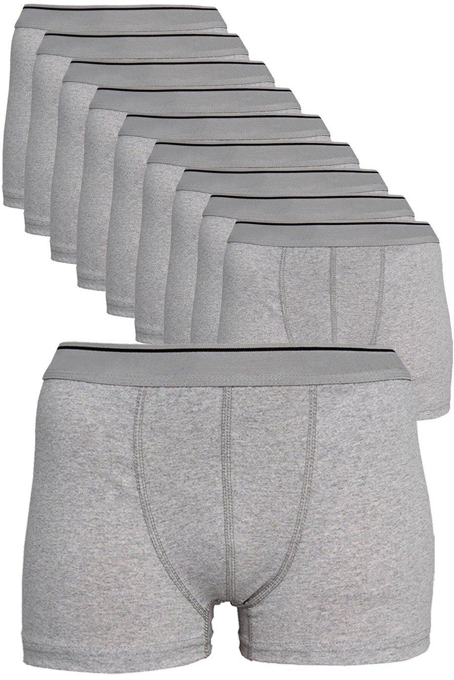 Gri Likralı Esnek Bel Boxer 10lu Paket Arma Yıldız 1144 - Gri