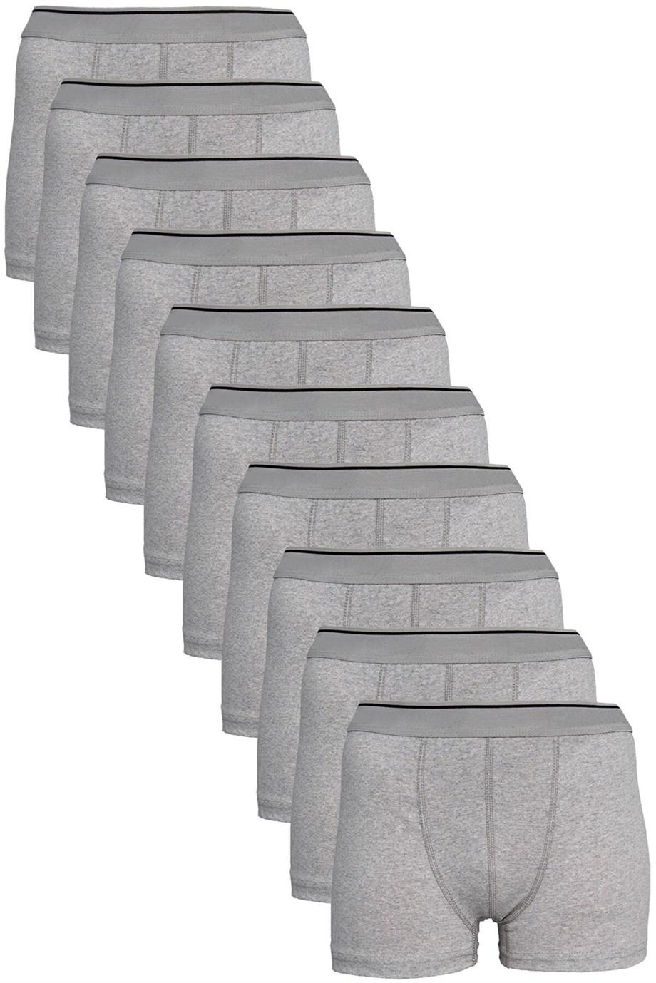 Gri Likralı Esnek Bel Boxer 10lu Paket Arma Yıldız 1144 - Gri