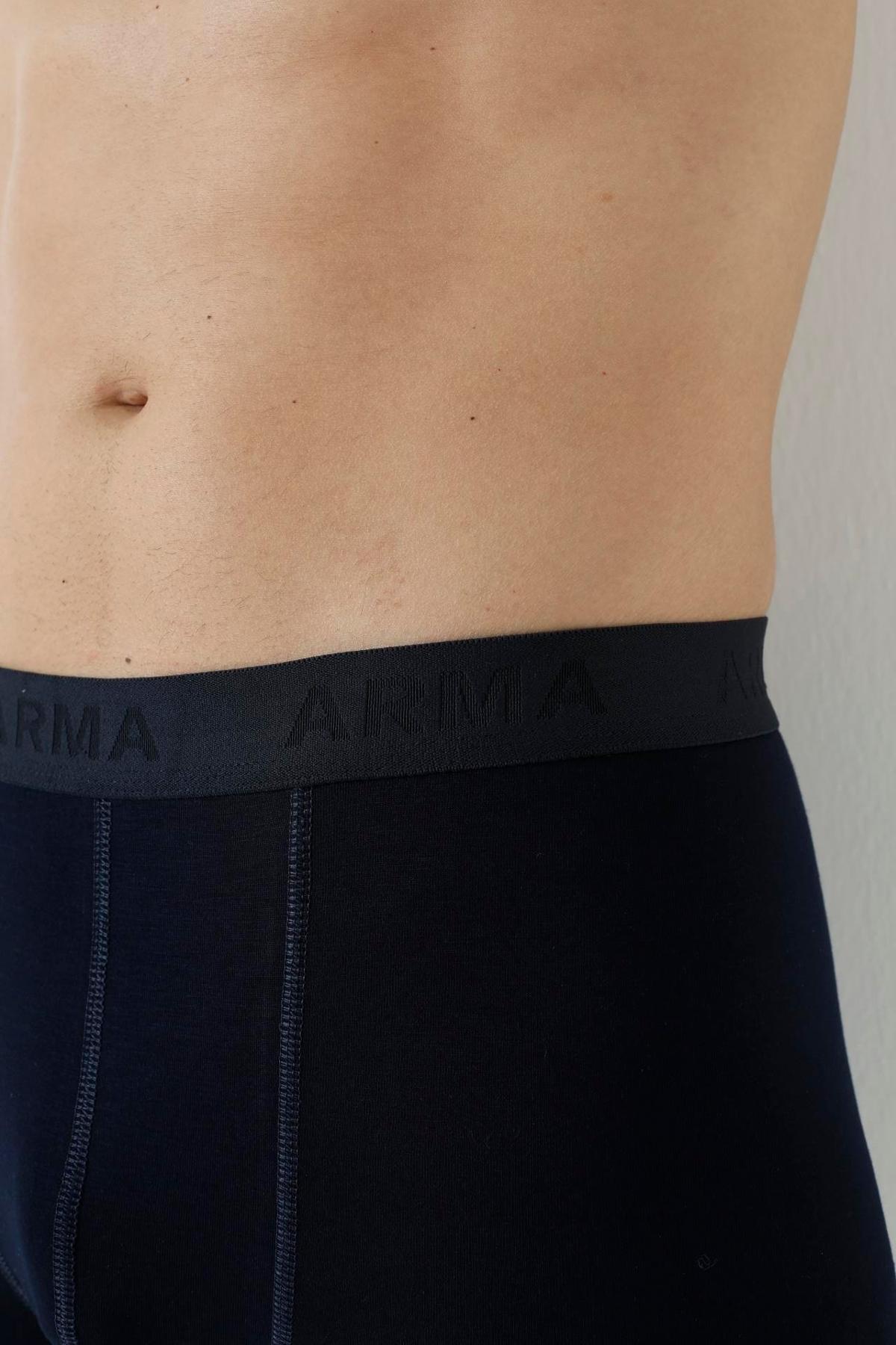 Arma Yıldız Bambu Esnek Bel Lacivert Boxer 3'lü Paket Arma Yıldız 1172 - Görsel 3