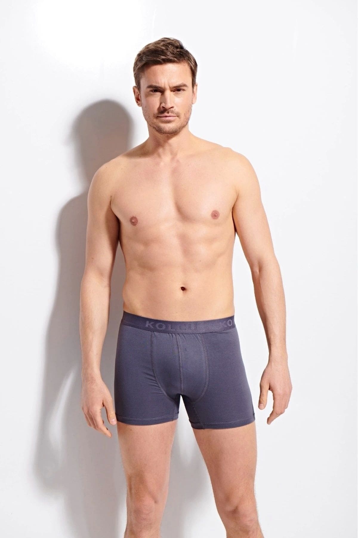 Pamuklu Esnek Yüksek Bel Boxer Kolcu 1340 - Antrasit