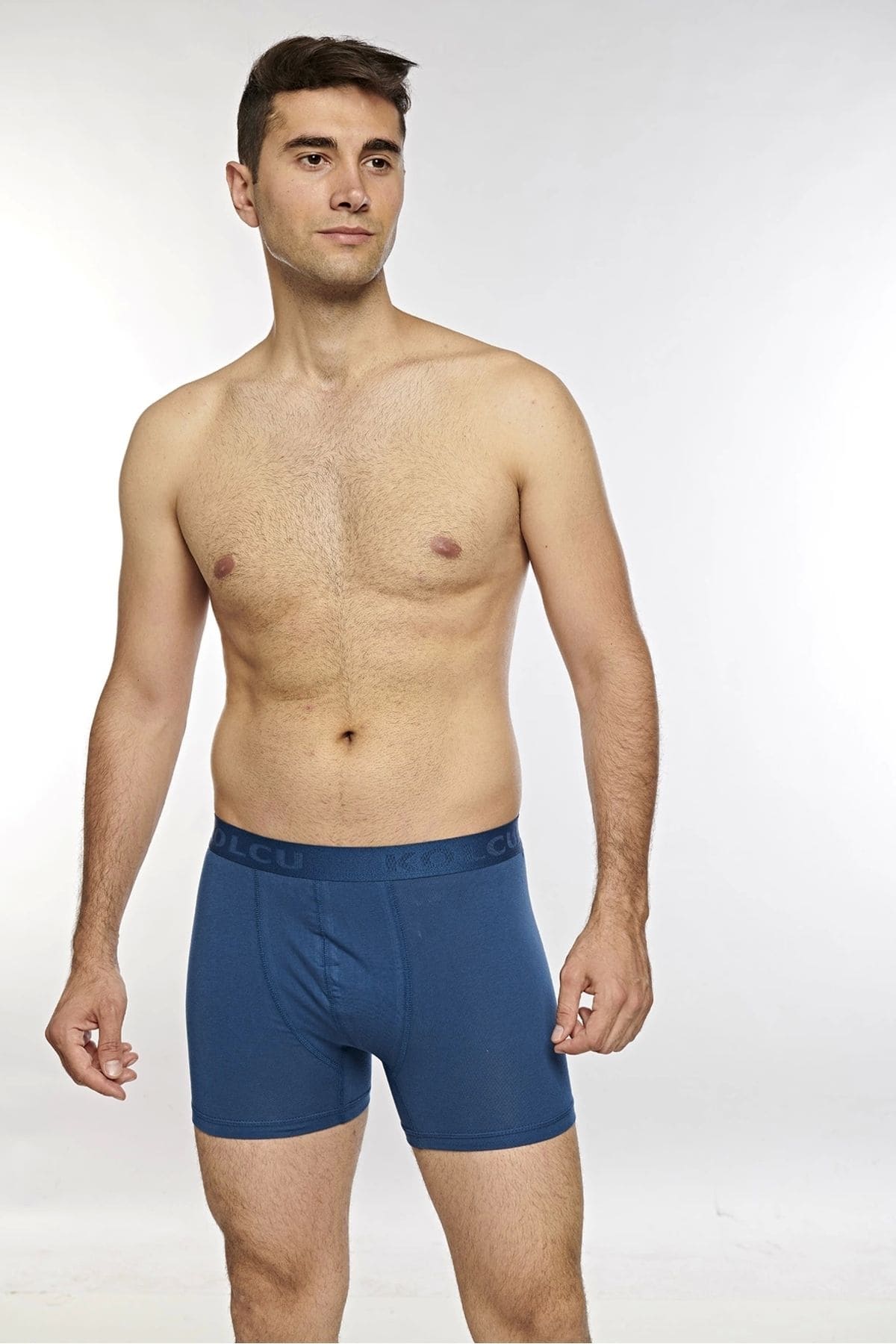 Pamuklu Esnek Yüksek Bel Boxer Kolcu 1340 - Lacivert