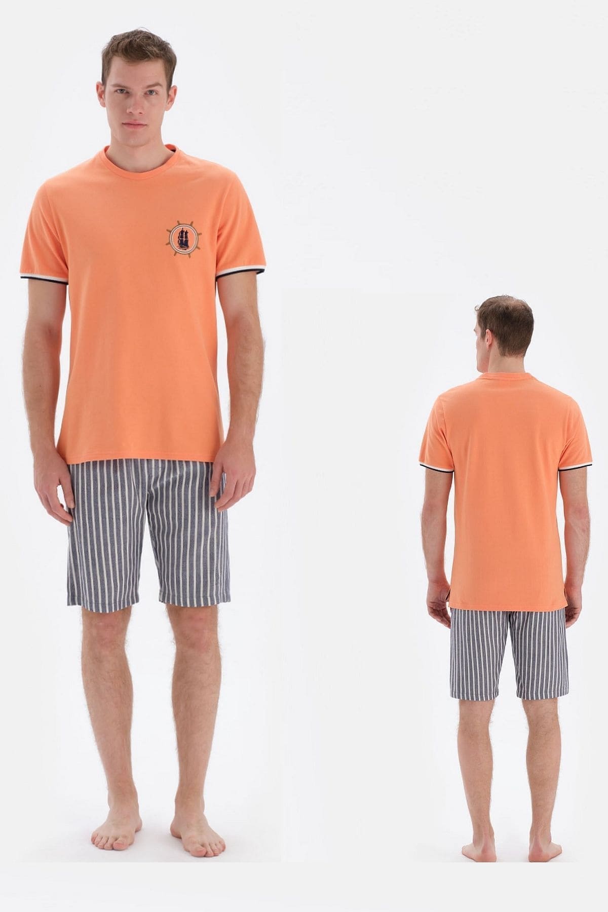 Eros Kısa Kol Pamuklu Pijama Takımı Eros 33042 - Görsel 2