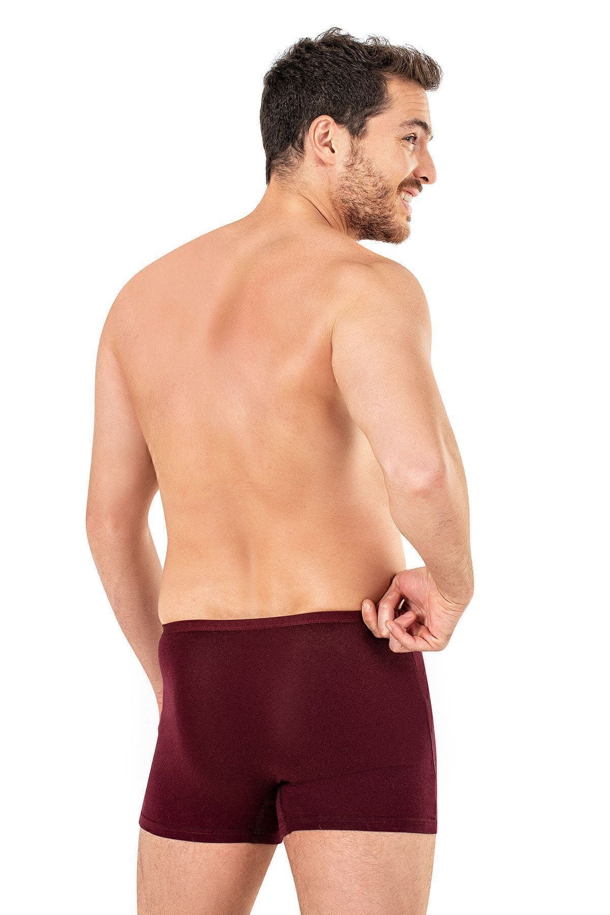 Pamuklu Modal Esnek Boxer Şort Özkan 11897 - Bordo