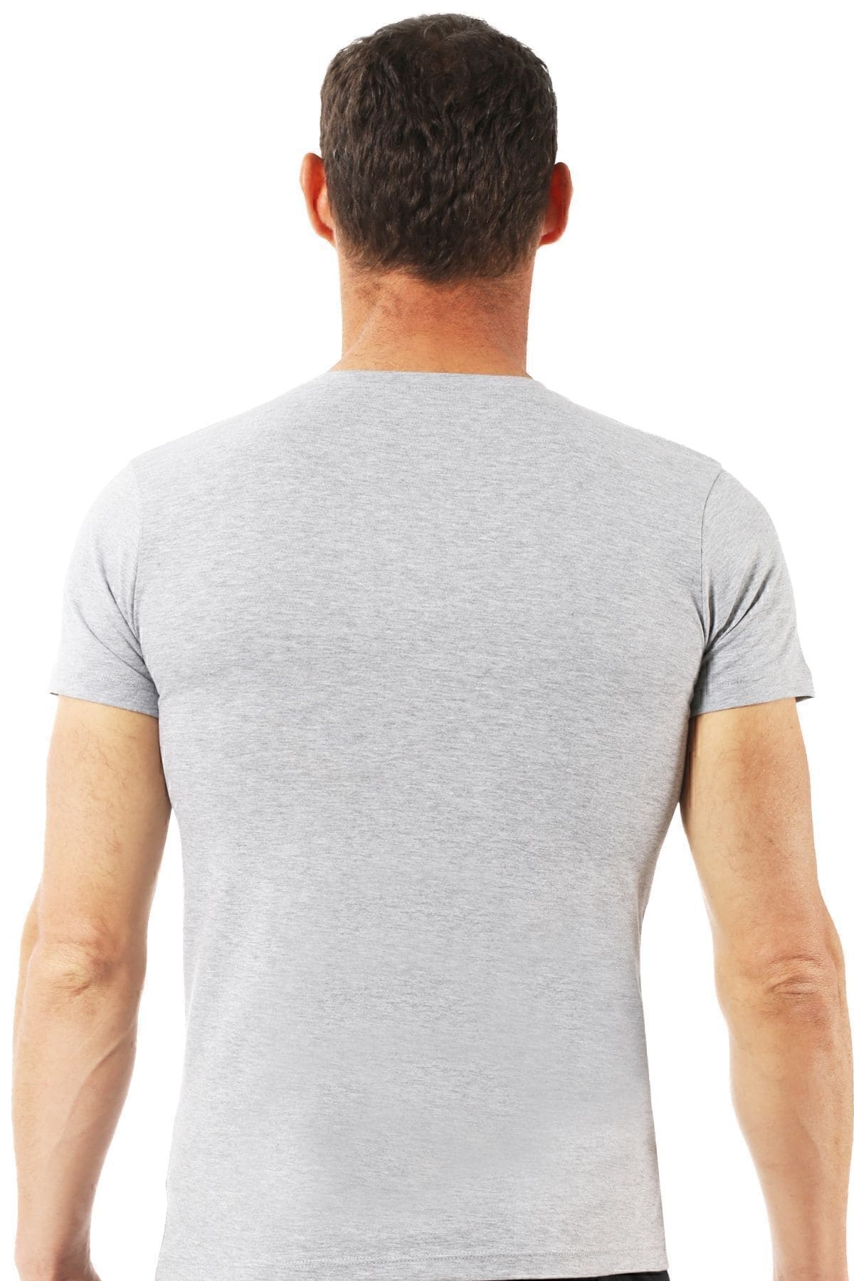 Pamuklu Yarım Kol Fanila T-Shirt Özkan 0265 - Gri