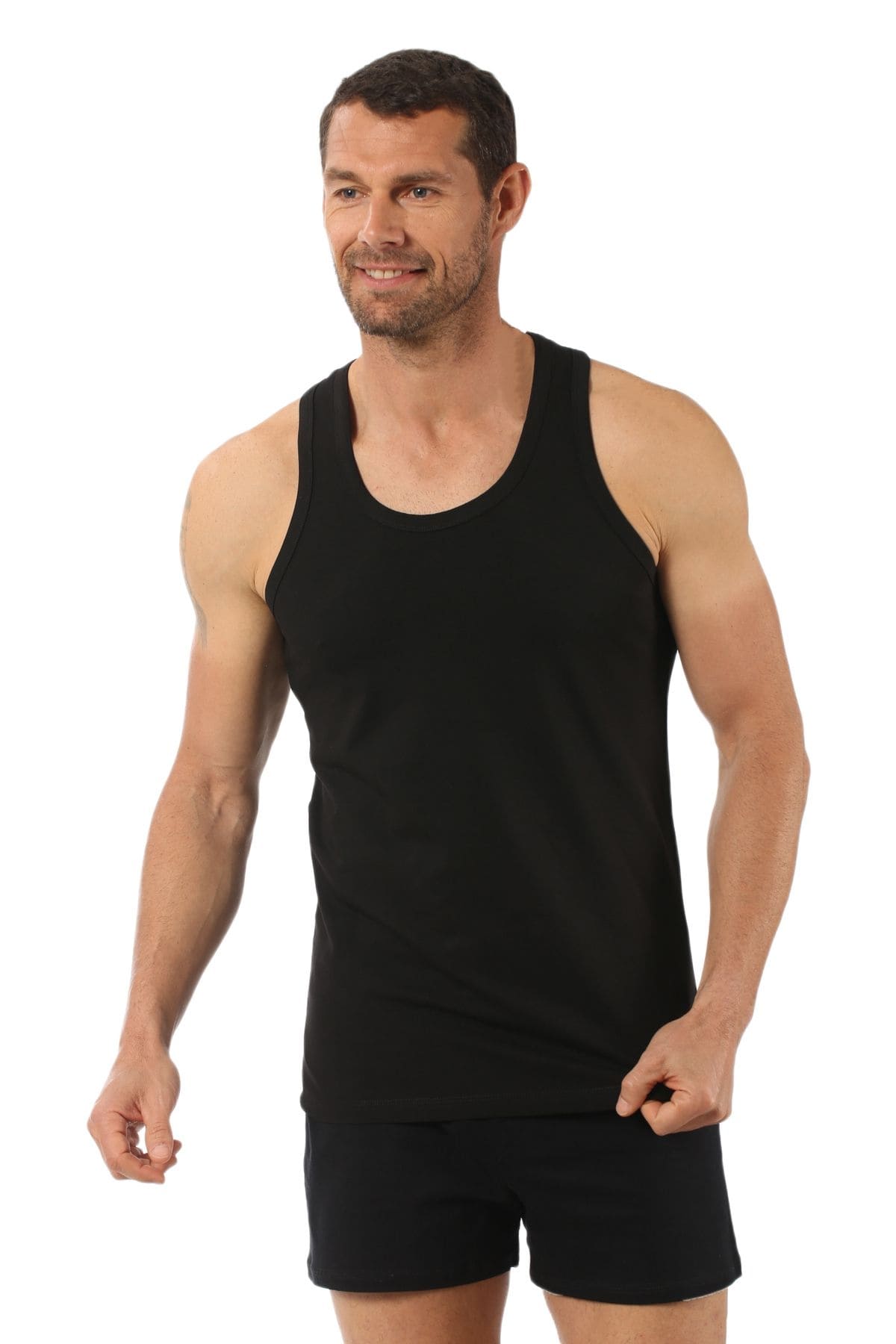 Pamuklu Likralı Sporcu Atlet Özkan 0267 - Siyah