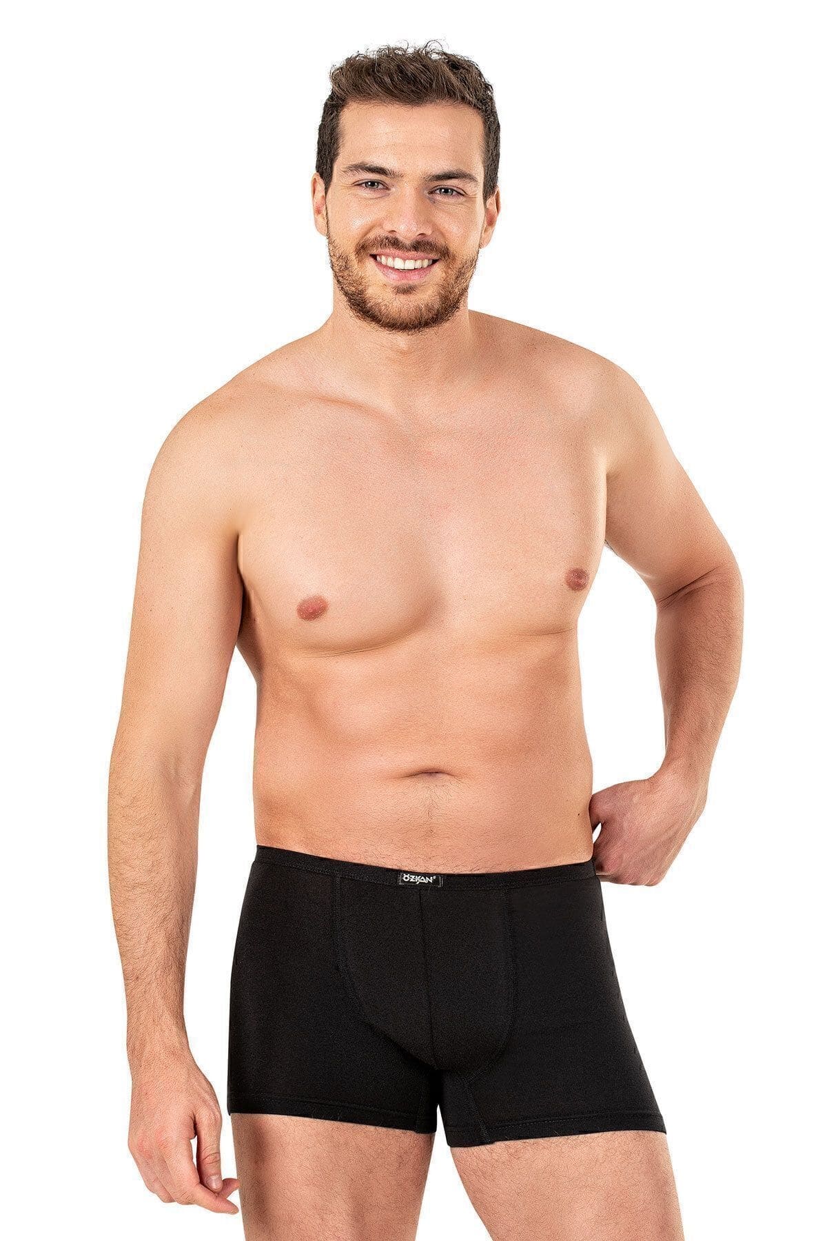 Pamuklu Modal Esnek Boxer Özkan 11897 - Siyah