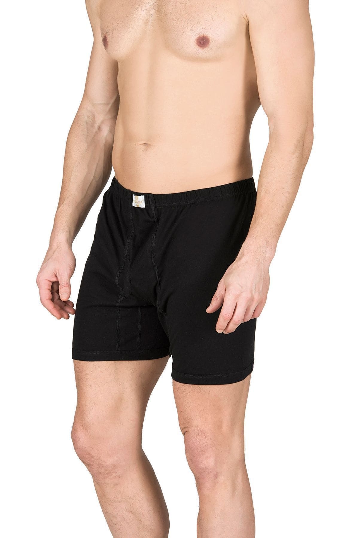 Esnek Bel Lastiği Pamuklu Boxer Külot Özkan 0043 - Siyah