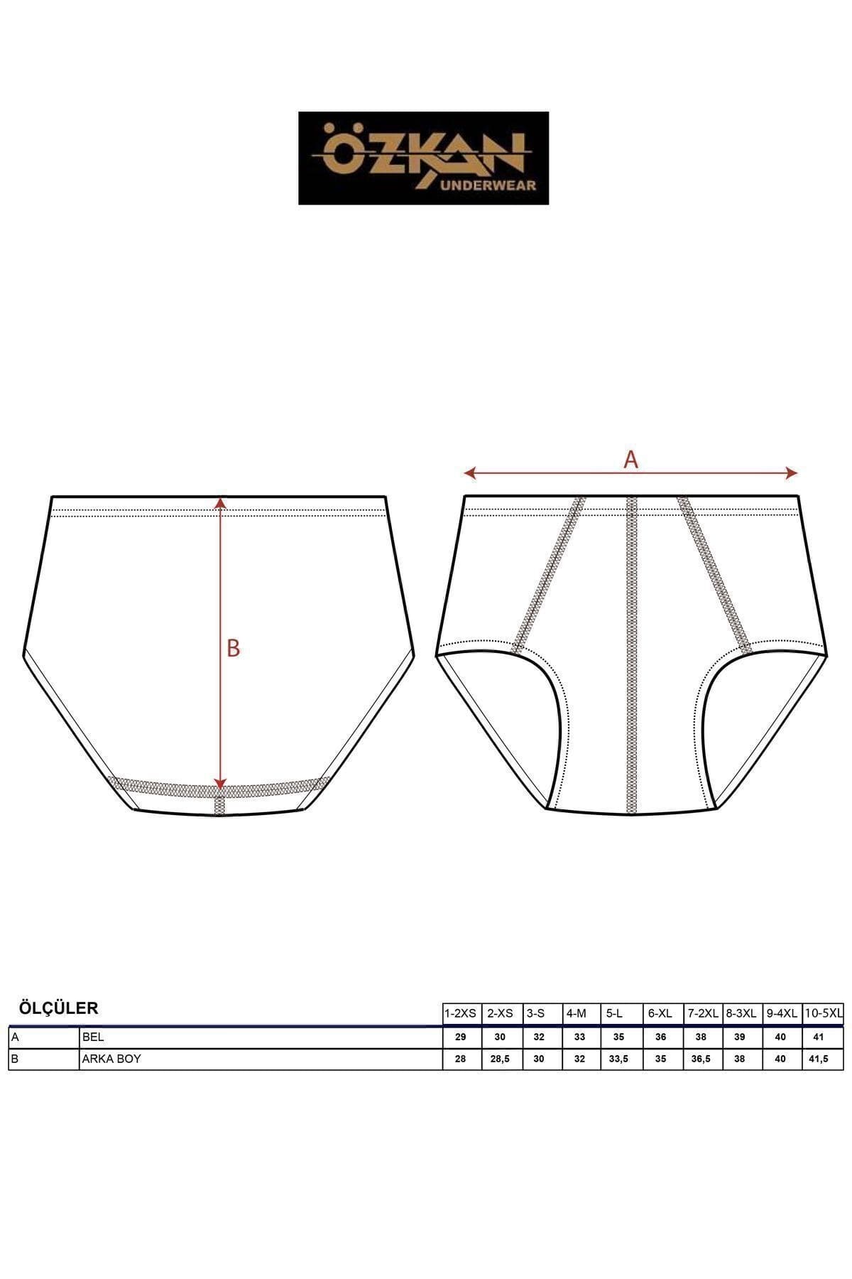 Pamuklu Kompakt Kesim Slip Külot Özkan 0037 - Siyah