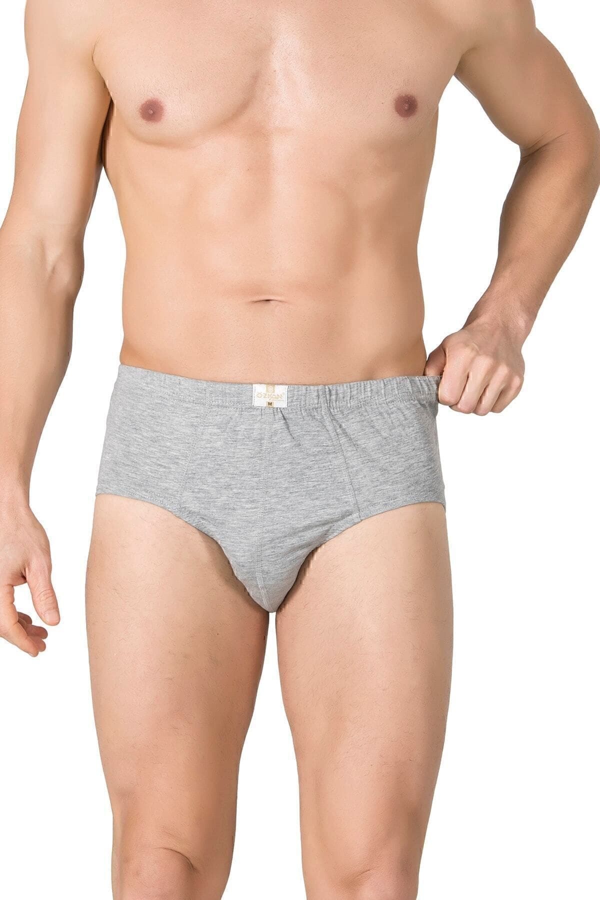 Pamuklu Kompakt Kesim Slip Külot Özkan 0037 - Gri