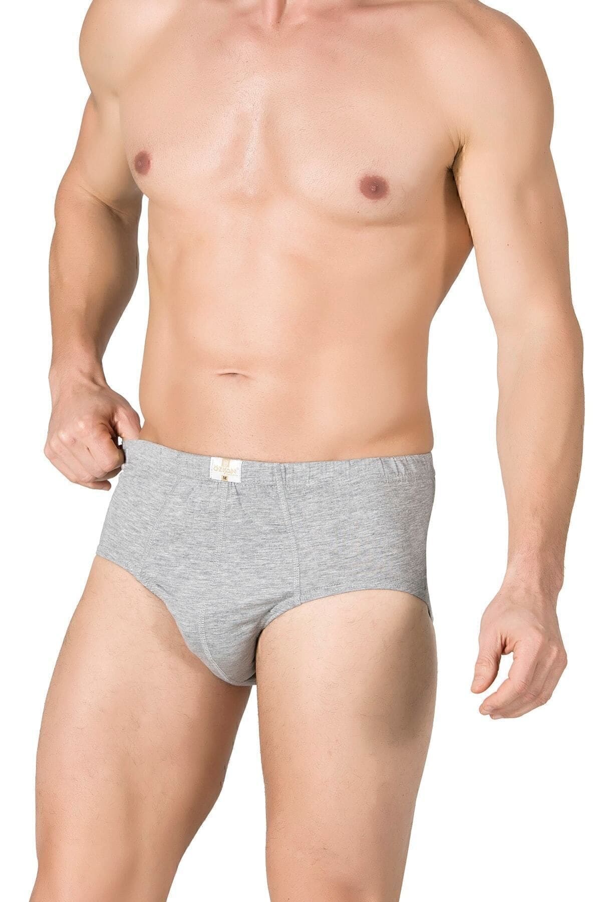 Pamuklu Kompakt Kesim Slip Külot Özkan 0037 - Gri