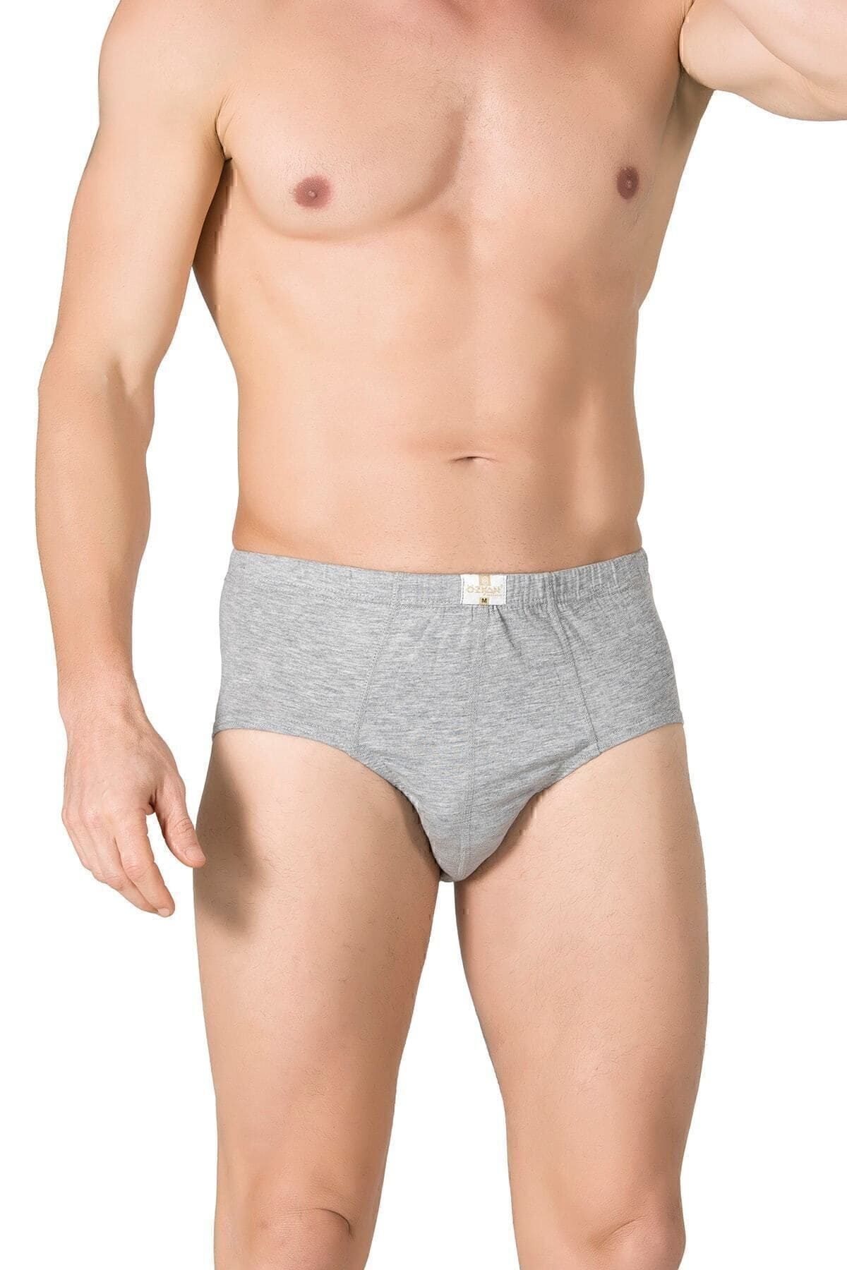 Pamuklu Kompakt Kesim Slip Külot Özkan 0037 - Gri